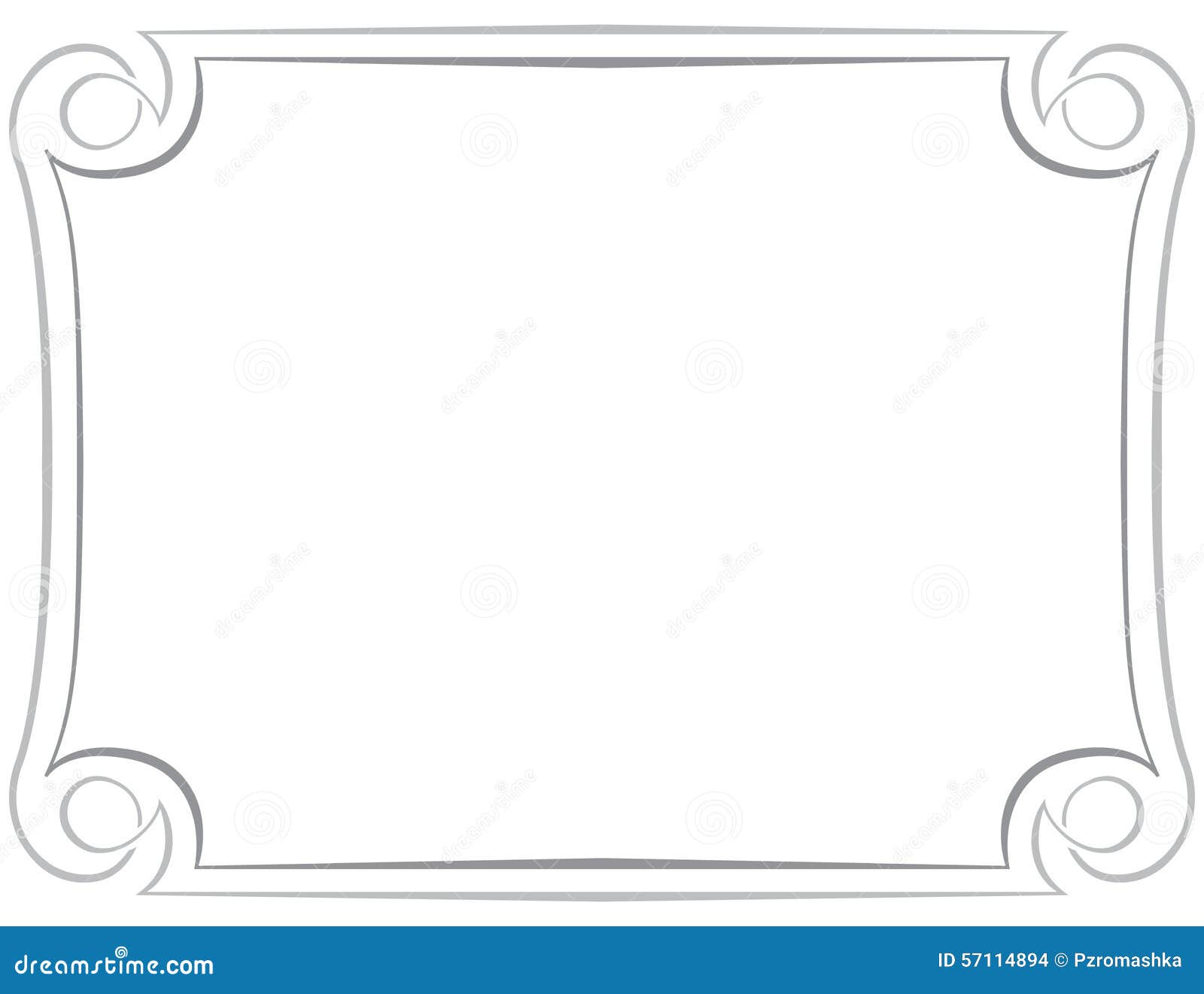 Vector Frame on a White Background Stock Vector Illustration of