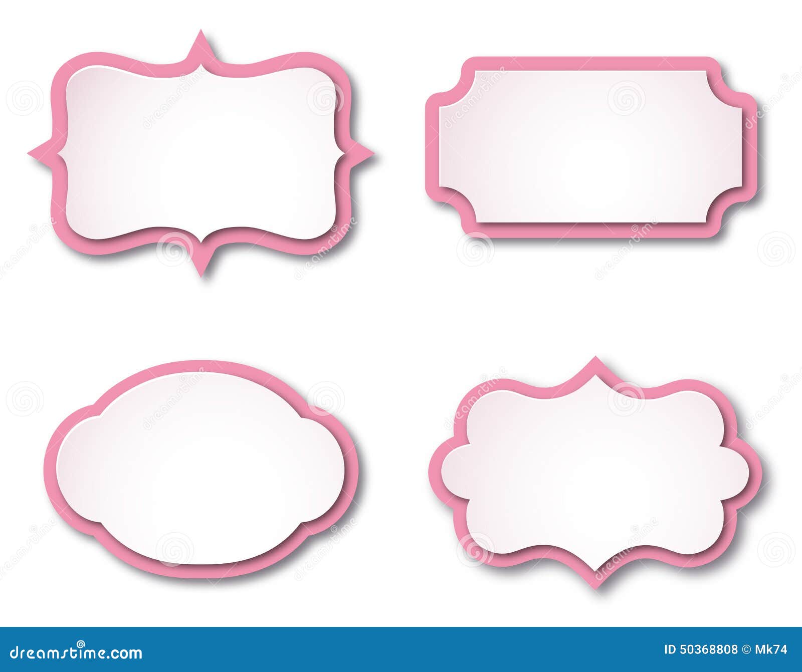Vector frames stock vector. Illustration of pink, vintage - 50368808