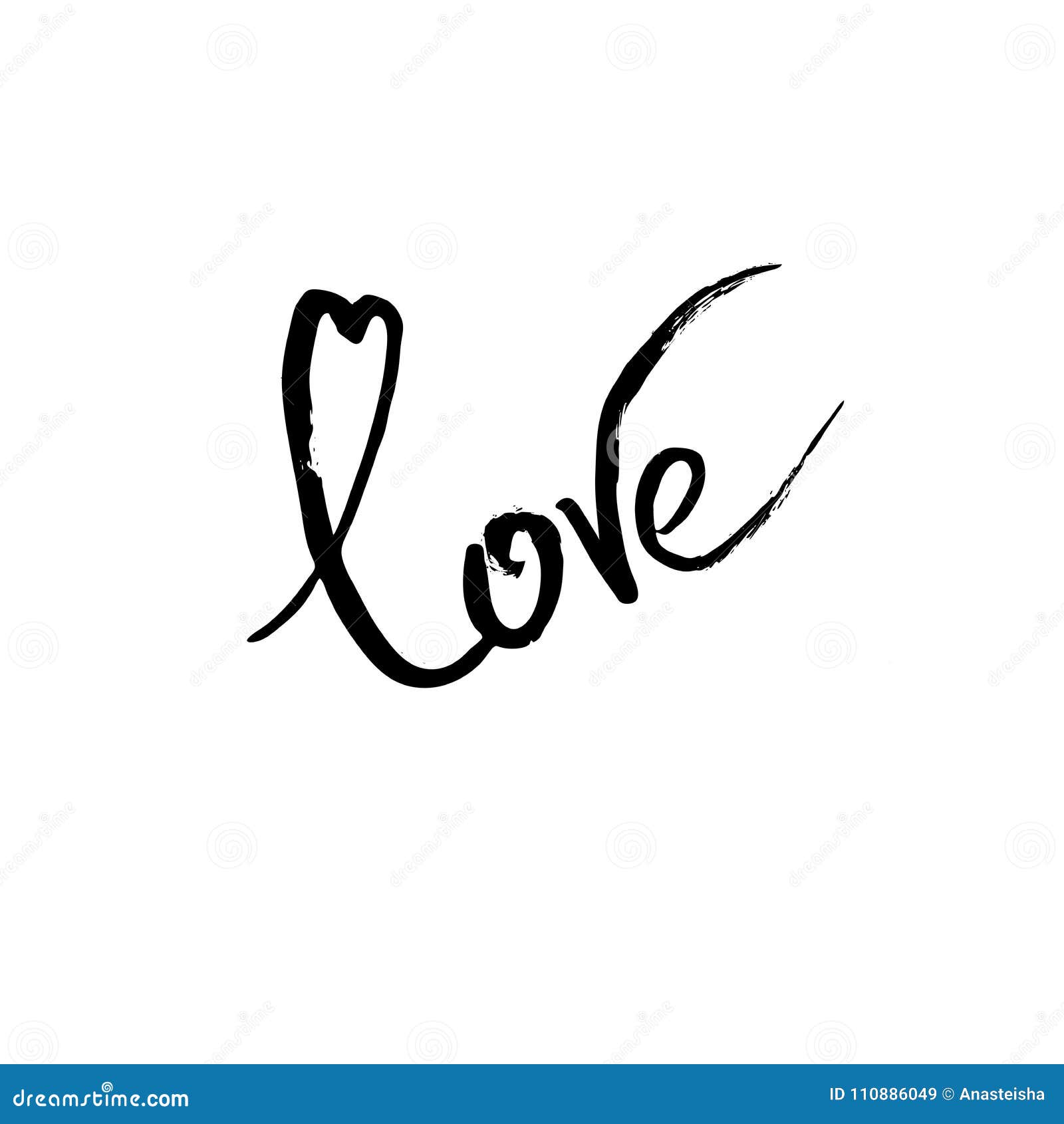 Vector Freehand Letters Love Text Doodles, Valentine S Day Stock Vector ...
