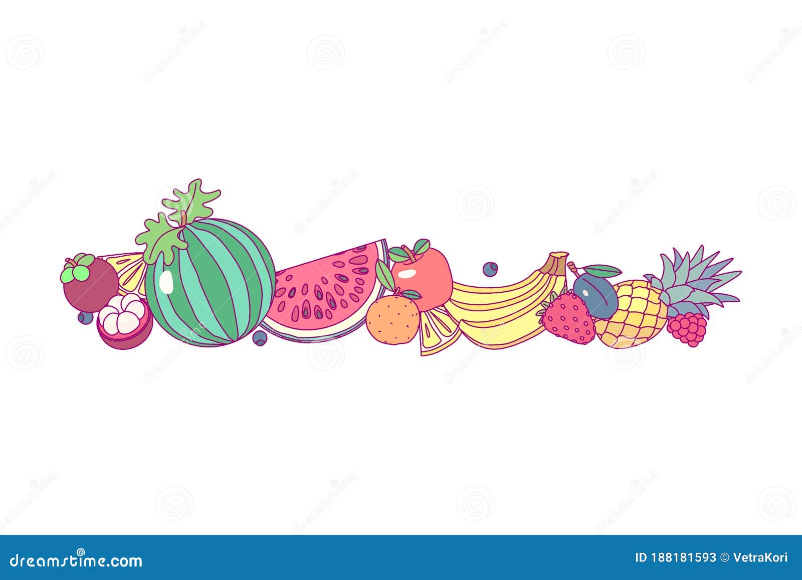 Fruits And Vegetables Border Clipart