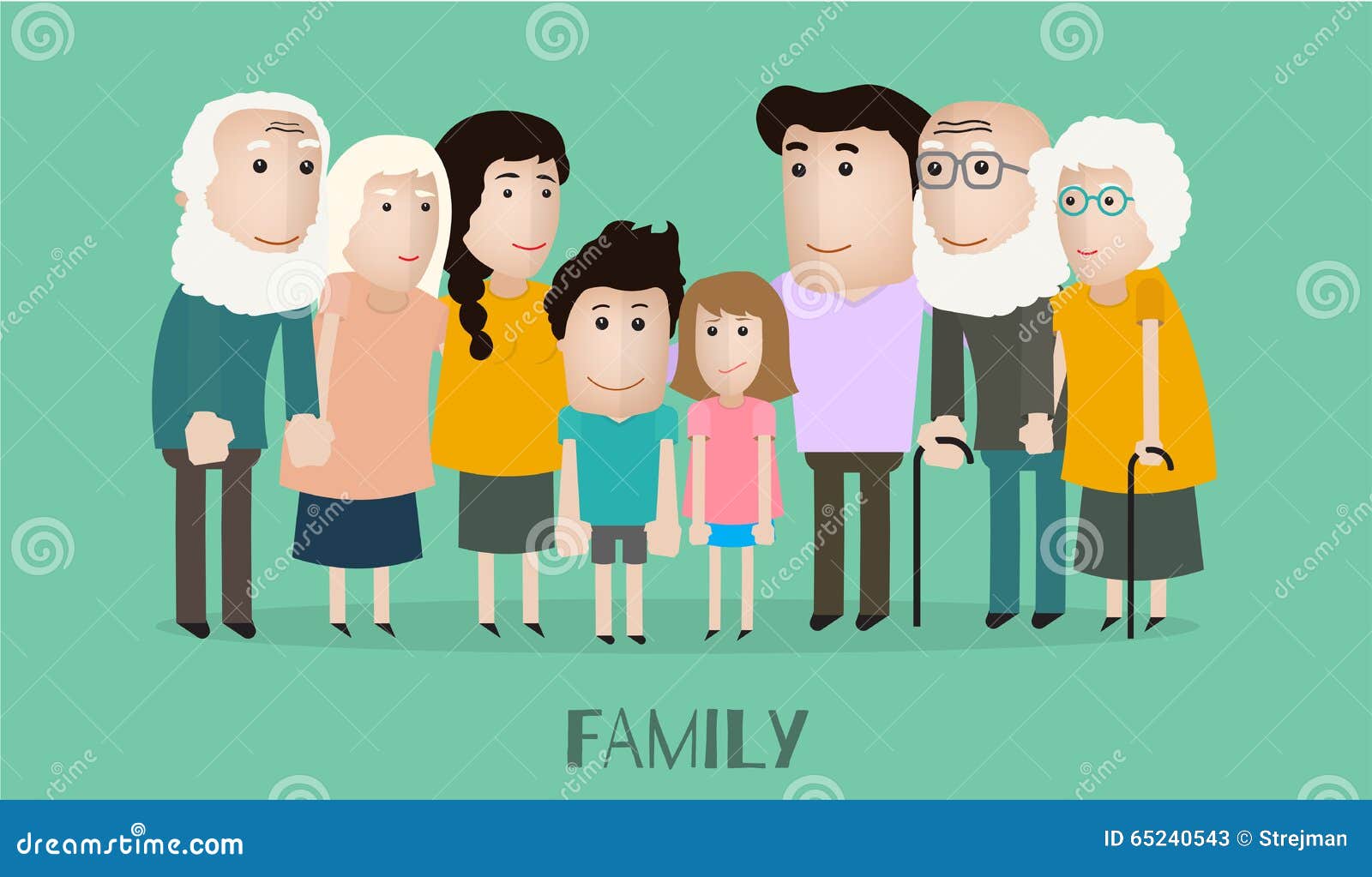 Vector fun family stock vector. Illustration of design - 65240543