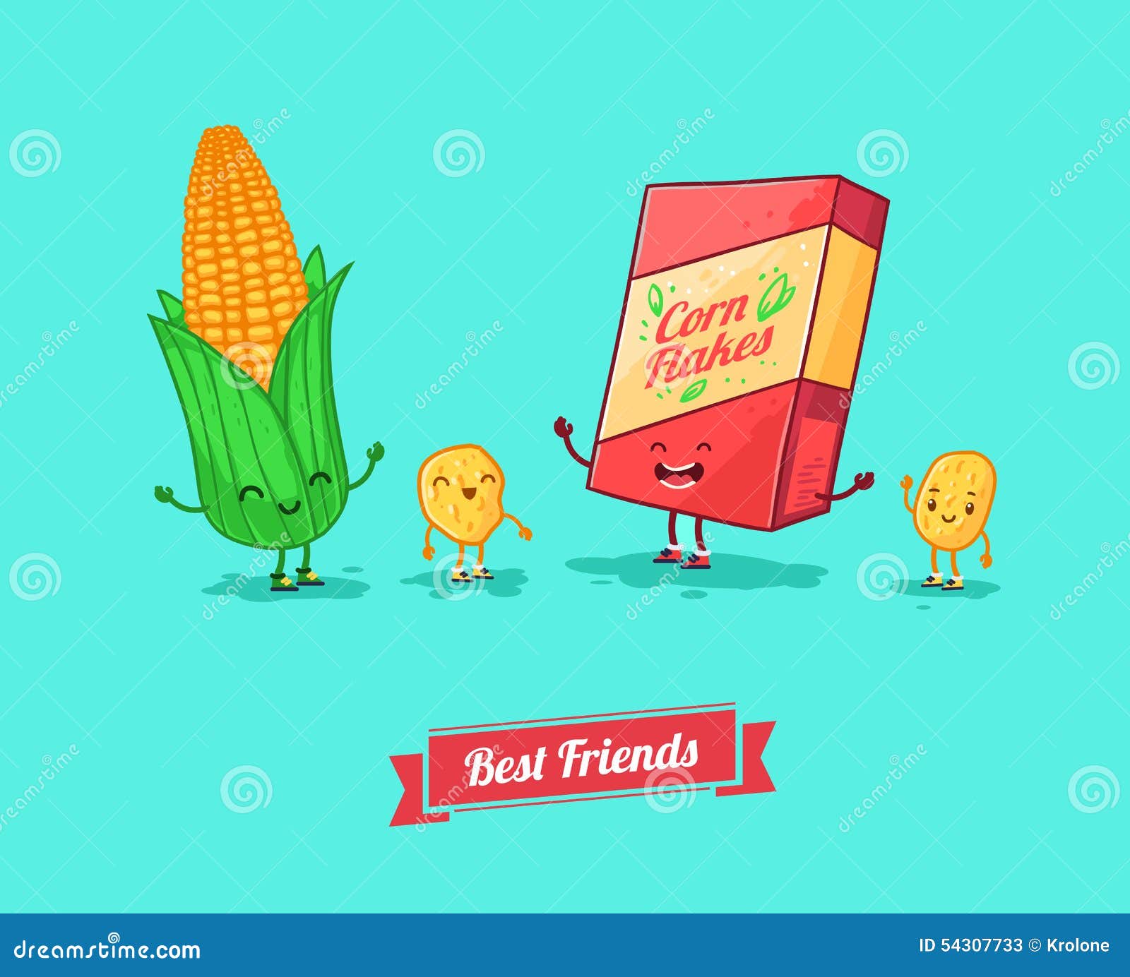 Vector Funny Cartoon. Funny Cornflake. and Corn Best Friends. Stock Vector - Illustration of cardboard, food: 54307733 Vector Funny Cartoon. Funny Cornflake. and Corn Best Friends. Stock Vector - Illustration of cardboard, food: 54307733