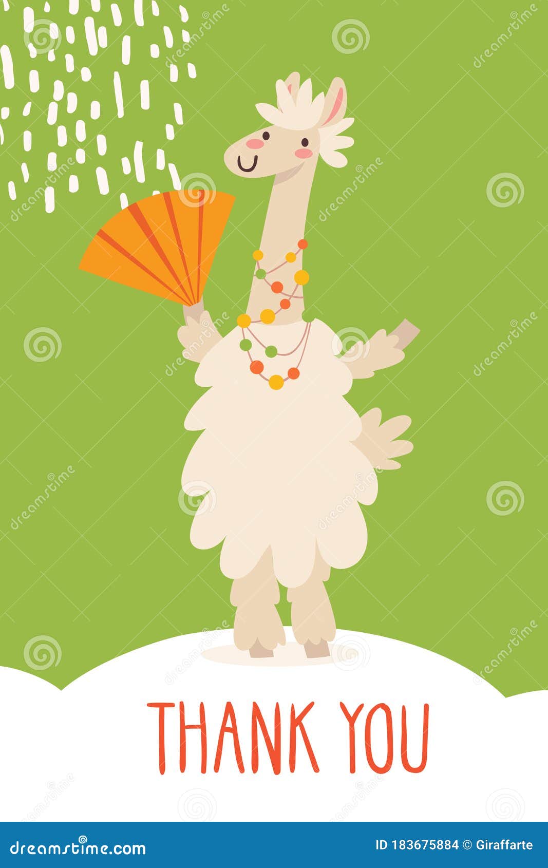 Vector Funny Cartoon Hand Drawn Thank You Card with Lama. Stock Vector - Illustration of character, kids: 183675884 Vector Funny Cartoon Hand Drawn Thank You Card with Lama. Stock Vector - Illustration of character, kids: 183675884
