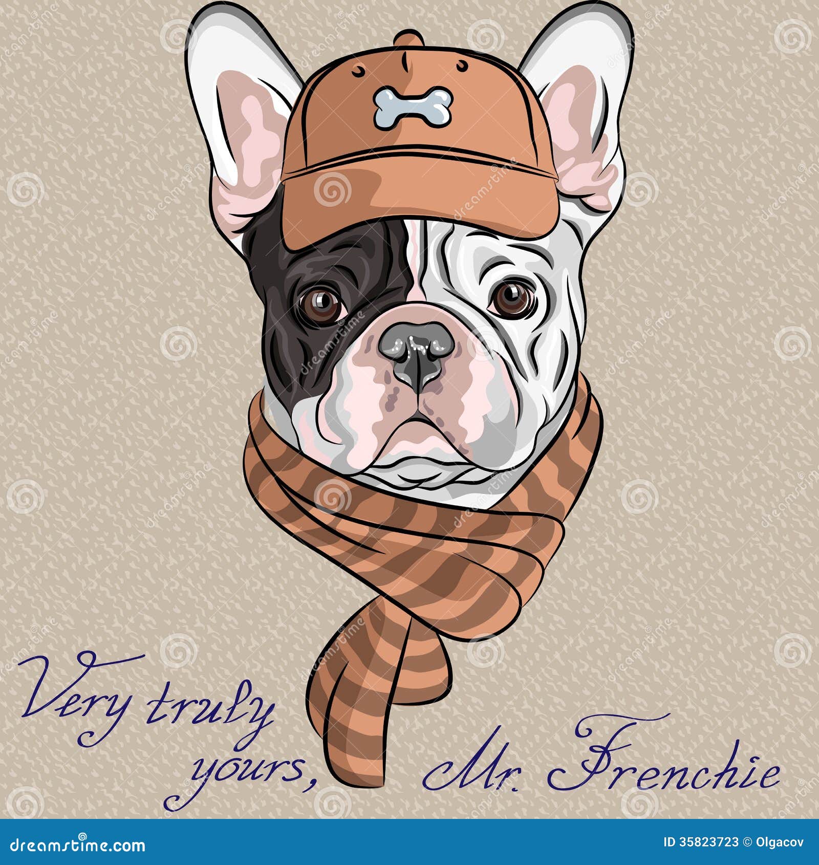 bulldog vector illustrations cartoon french dog funny hipster cartoons