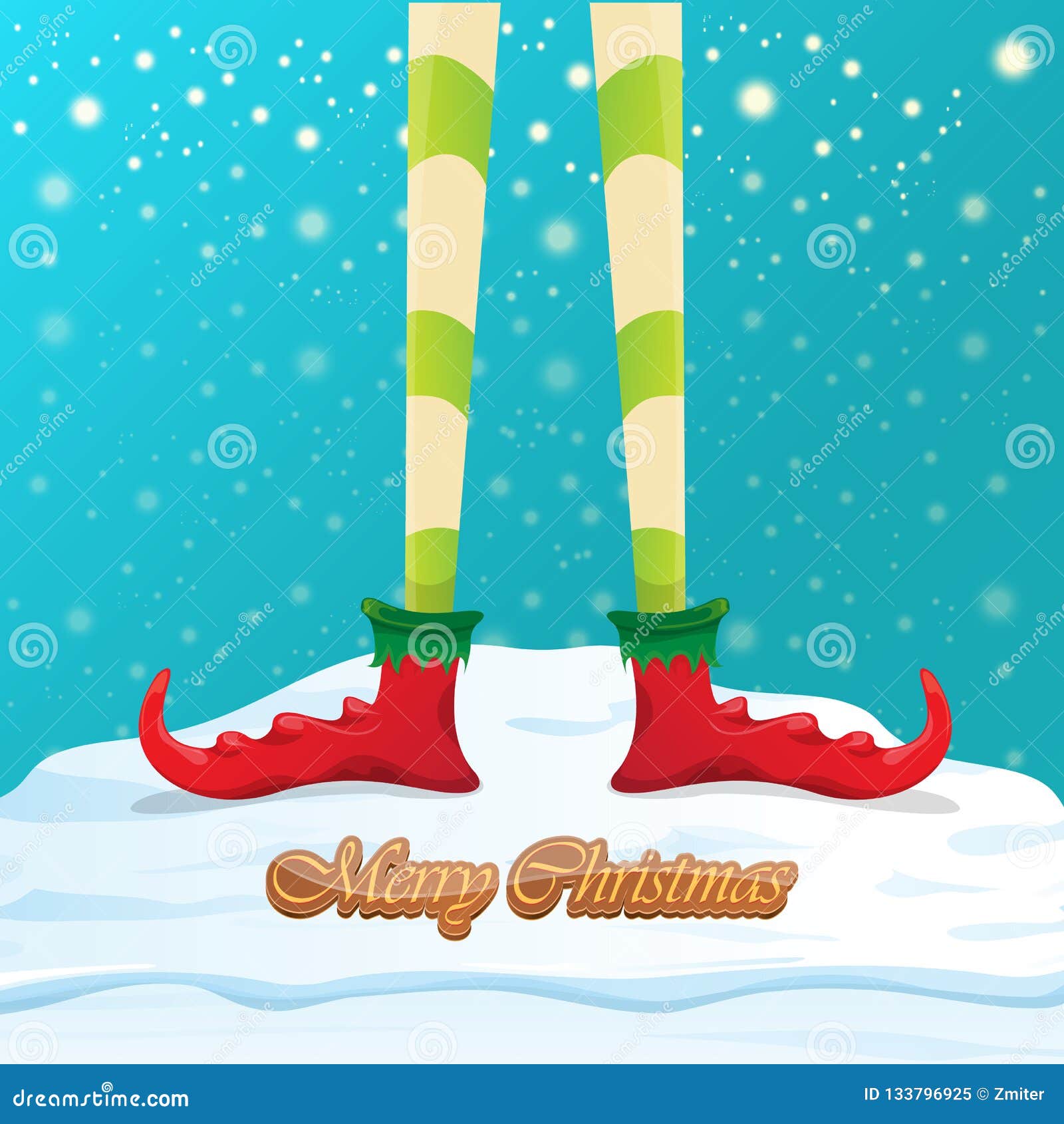 Vector Funny Merry Christmas Greeting Card with Cartoon Elfs Legs, Elf Shoes and Christmas Stripped Stocking on Falling Stock Vector - Illustration of creative, decoration: 133796925 Vector Funny Merry Christmas Greeting Card with Cartoon Elfs Legs, Elf Shoes and Christmas Stripped Stocking on Falling Stock Vector - Illustration of creative, decoration: 133796925
