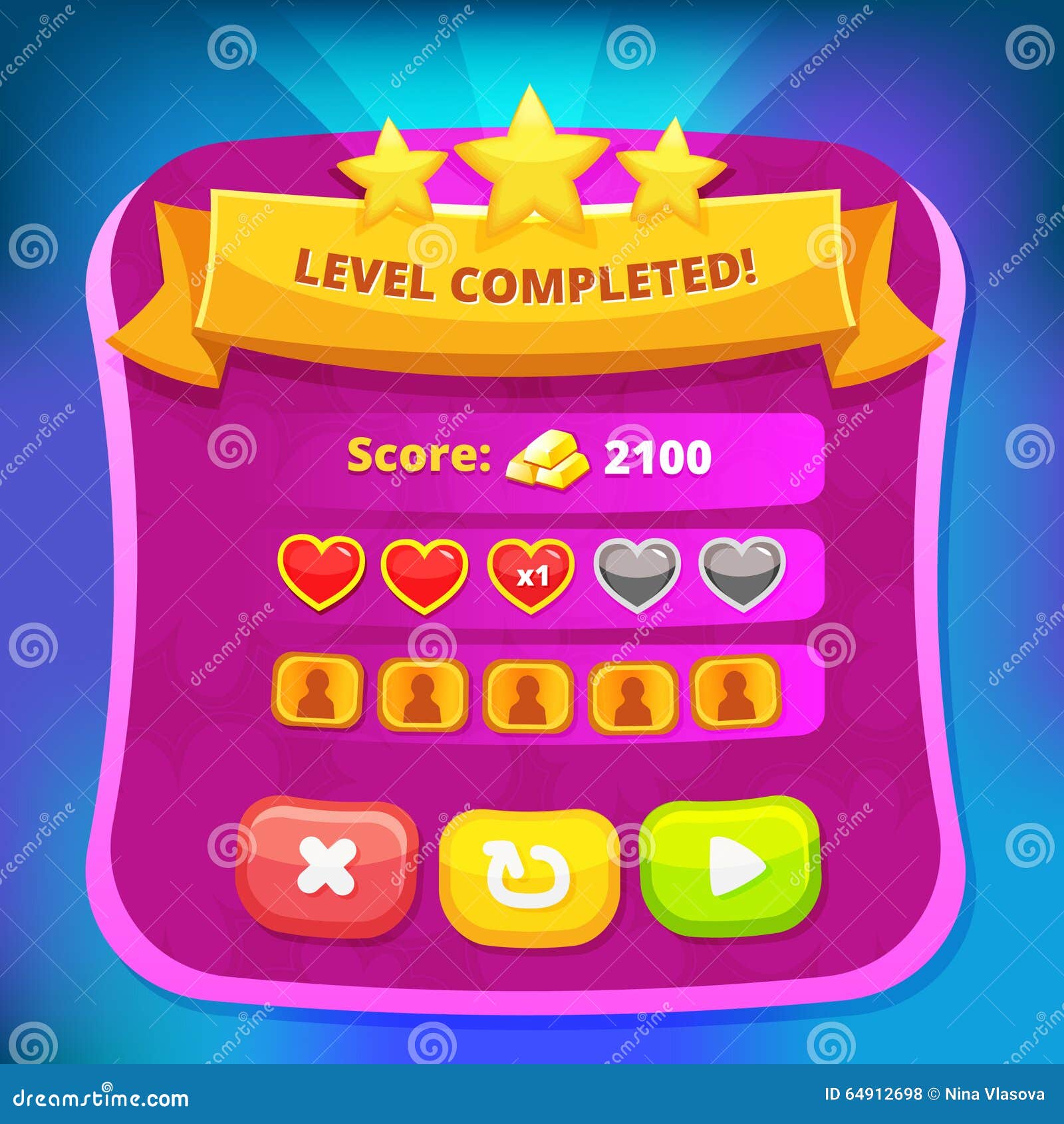Vector Game Design Interface Screen Window For Online Stock Vector Illustration Of Board Entertainment Vector Game Design Interface Screen Window For Online Stock Vector Illustration Of Board Entertainment
