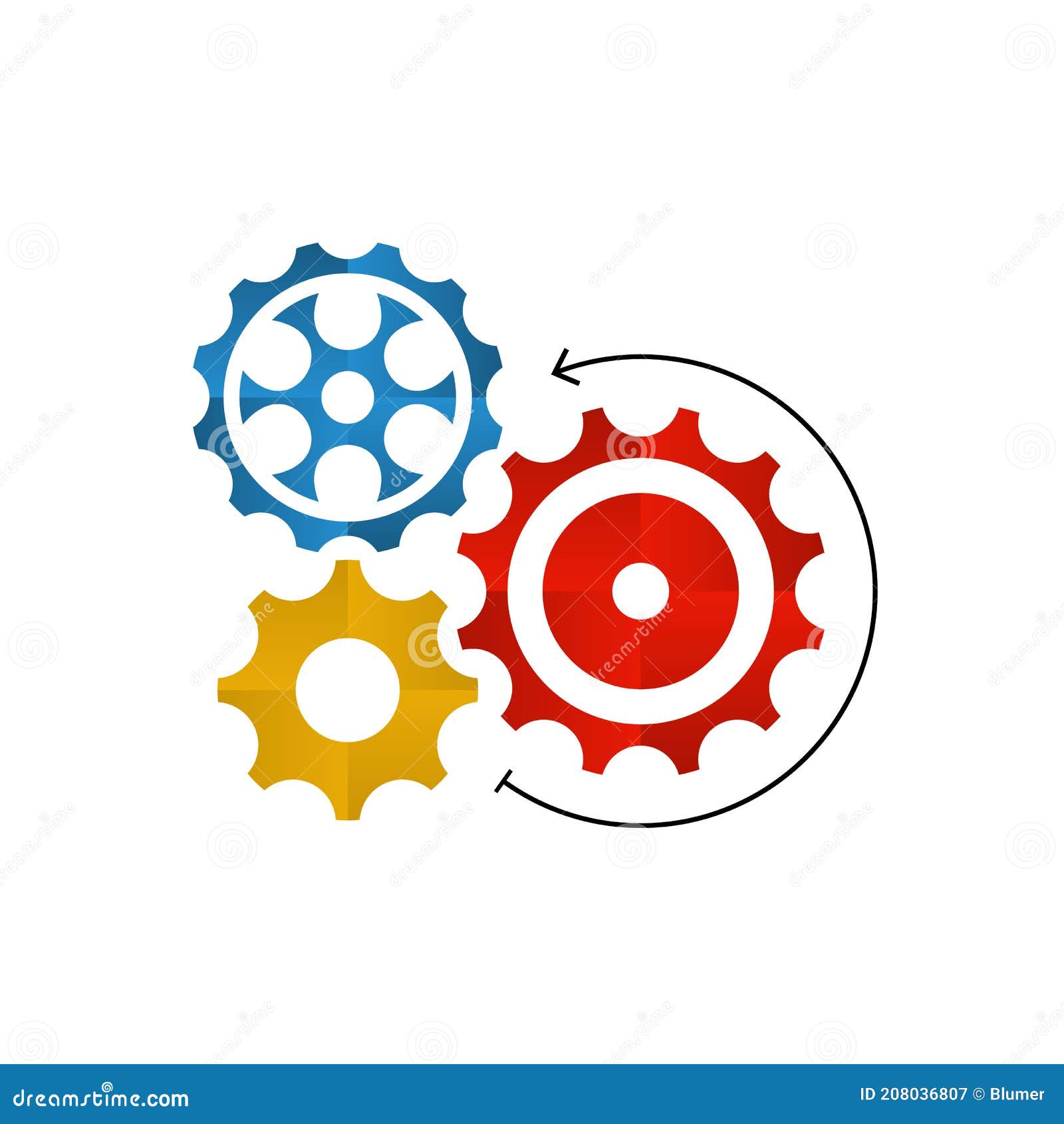 Vector Gear Icon Template or Settings Sign Stock Vector Illustration