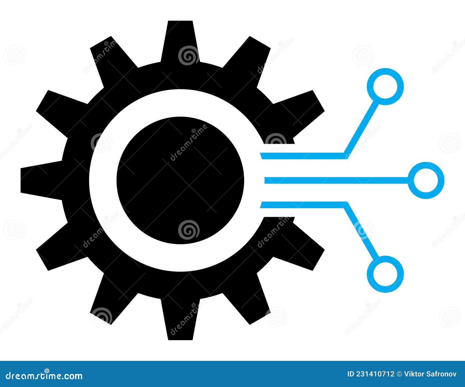 Vector Gear Interface Flat Icon Image Stock Vector Illustration of