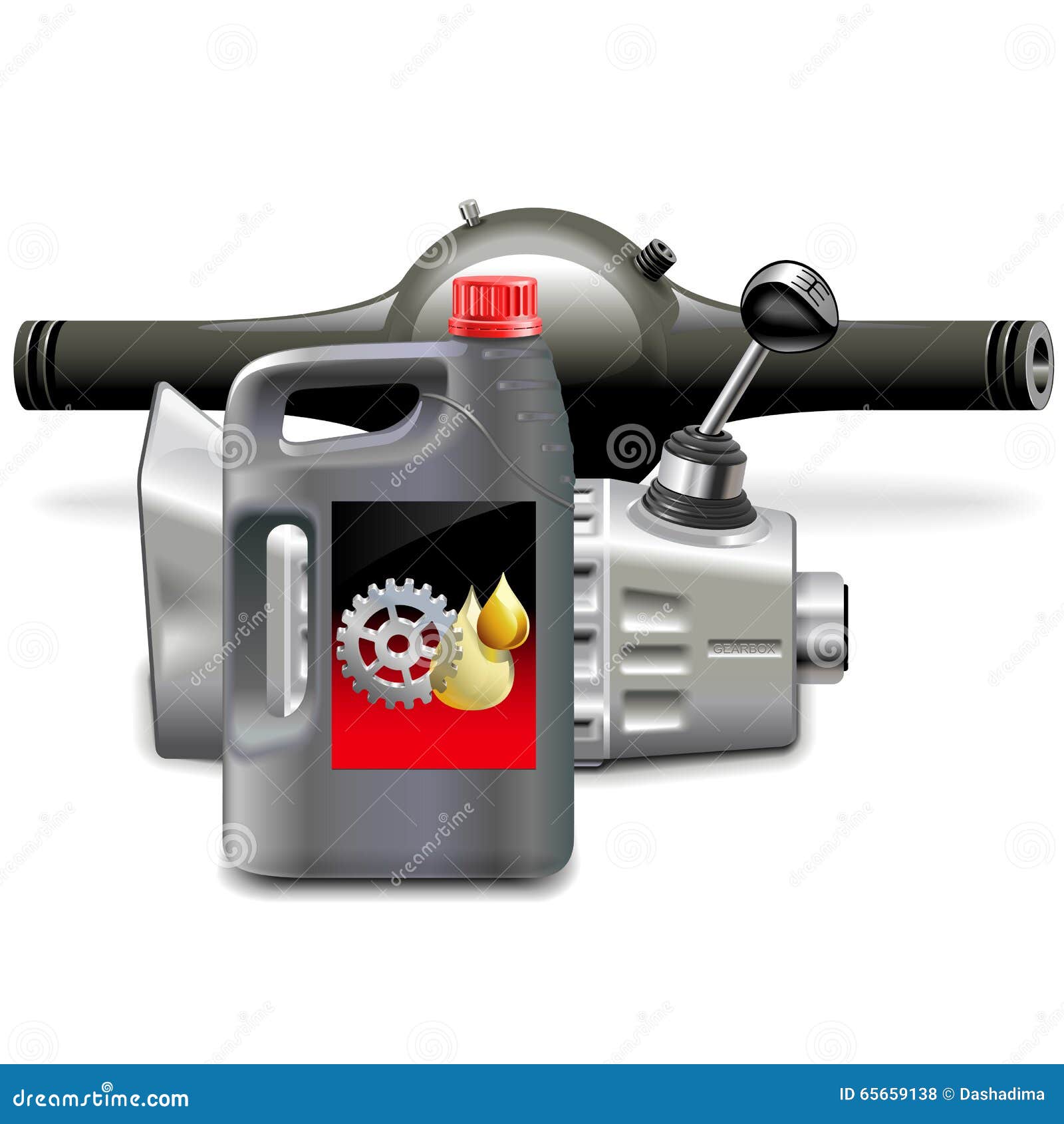 Vector Gearbox with Transmission Oil Stock Vector Illustration of
