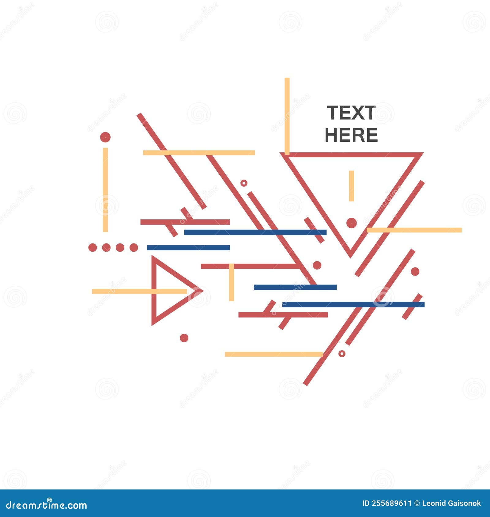 Vector Geometric Background with Triangles. Cover Technology Pattern