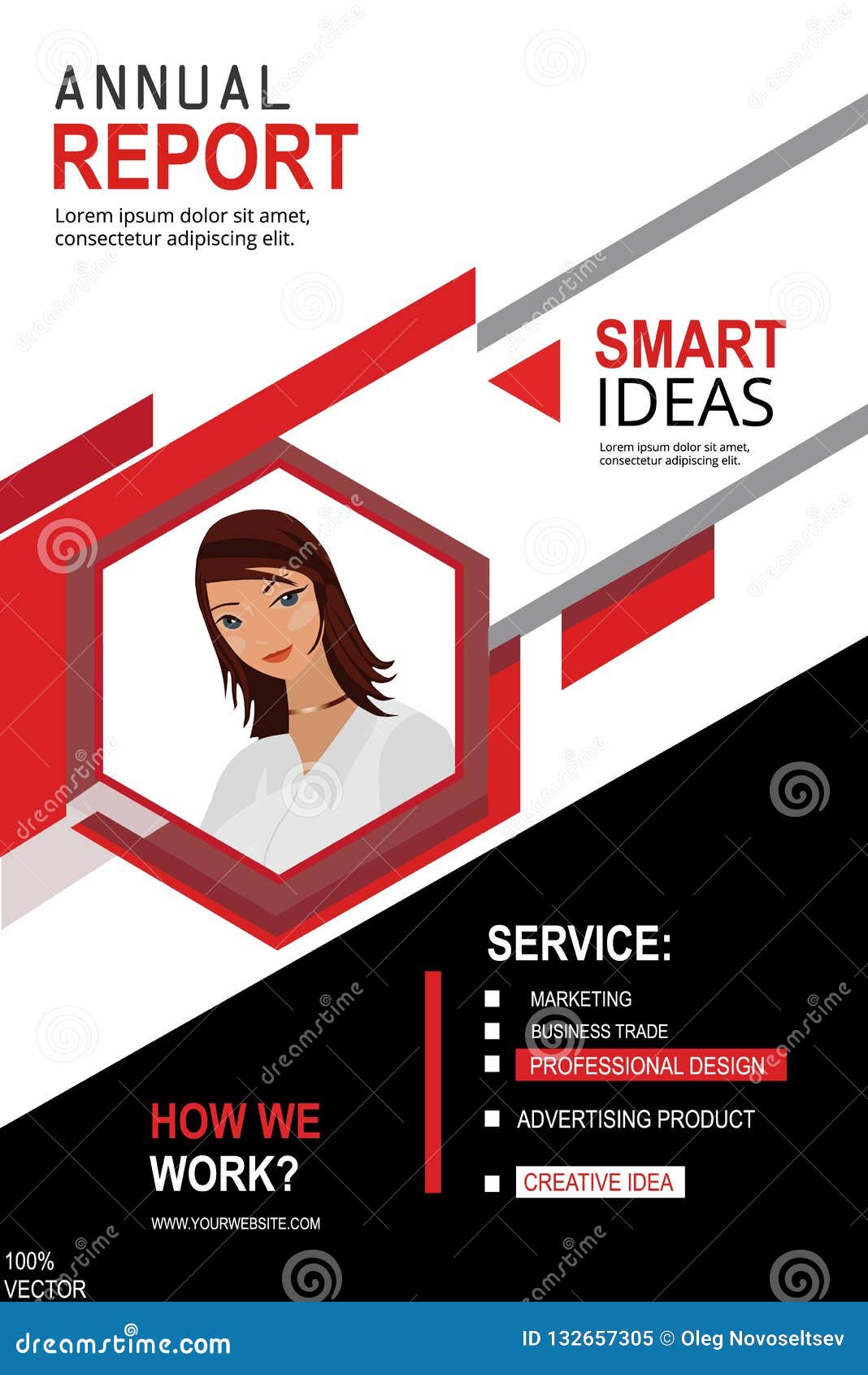 Vector Geometric Business Flyer Design Template With Geometric Shapes Stock Vector Illustration Of Corporate Company