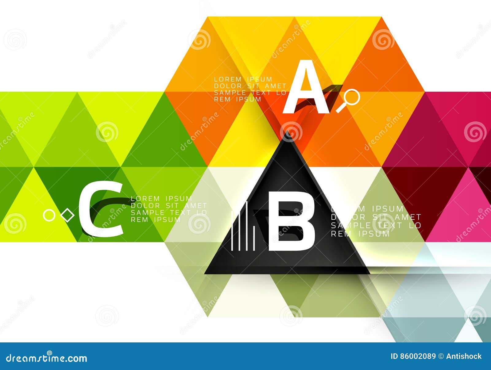 Vector Infographic Triangles Stock Vector - Illustration of abstraction ...