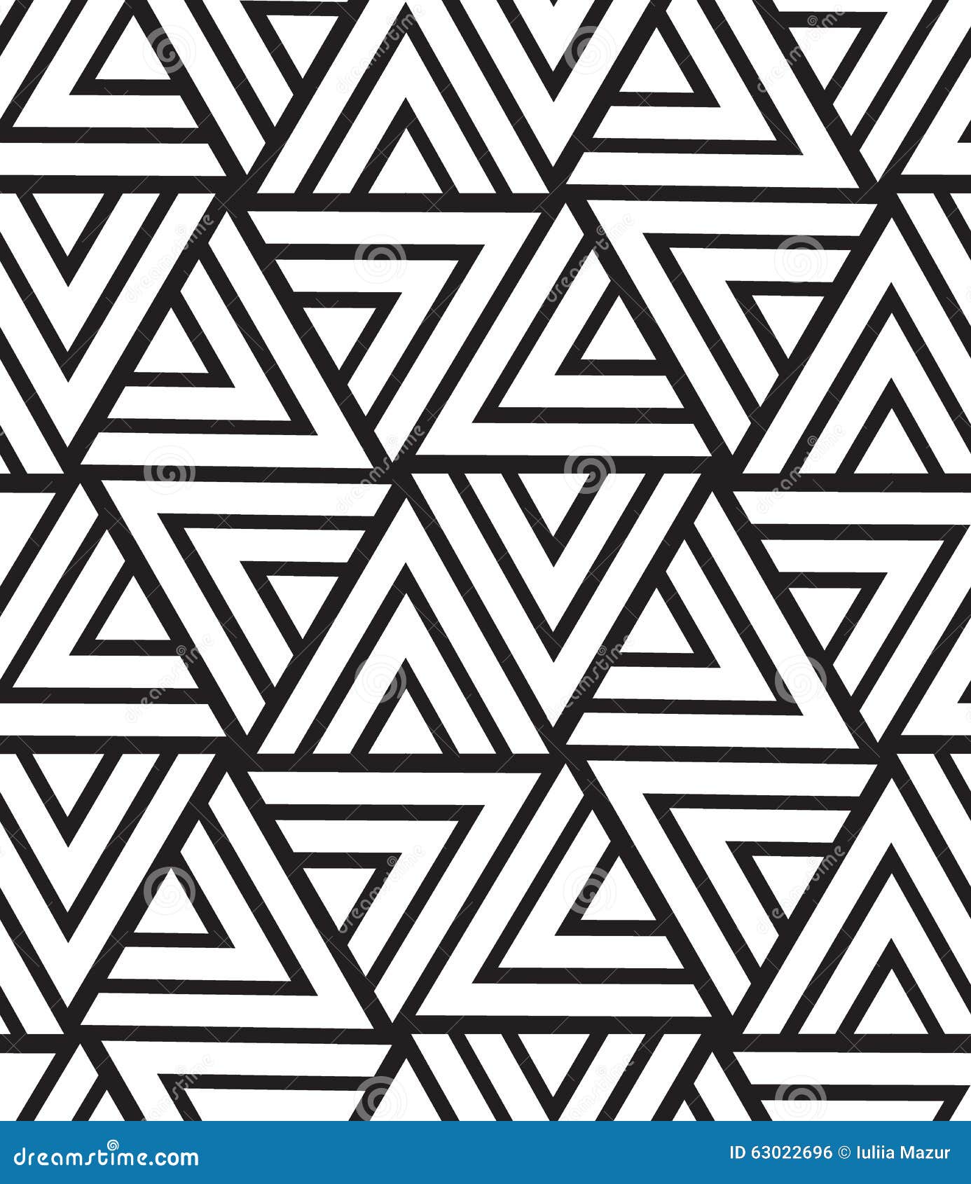 Vector Geometric Seamless Pattern. Modern Triangle Texture, Repeating ...
