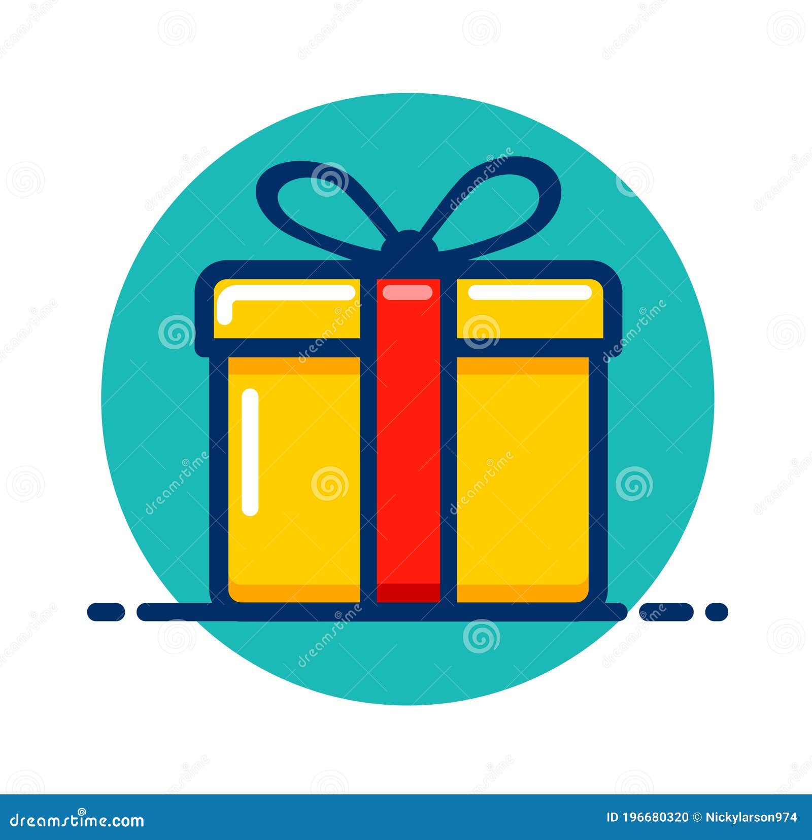 Vector gift box color icon stock vector. Illustration of package ...