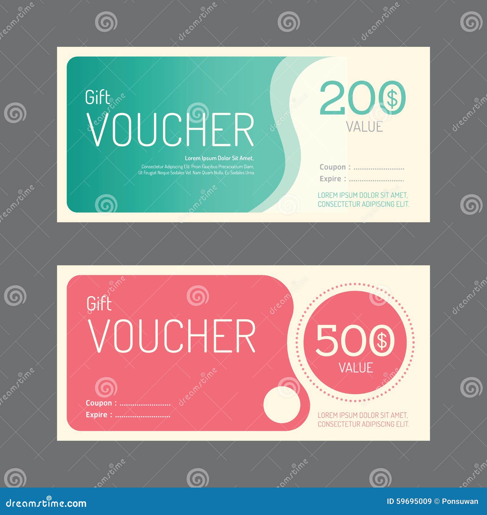 Vector Gift Voucher Coupon Template Design Paper Label Frame Stock Vector Gift Voucher Coupon Template Design Paper Label Frame Stock