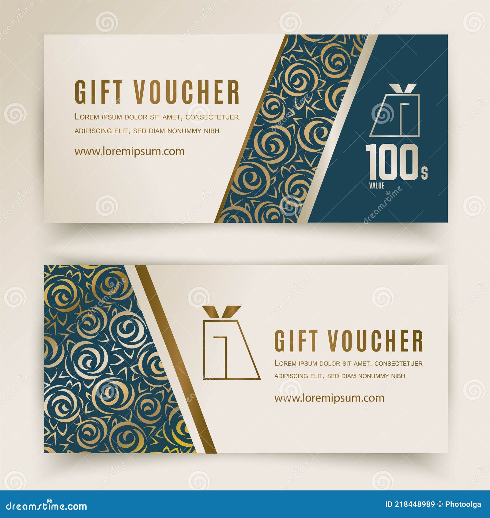 Premium Vector  Gift voucher template design for opening beer