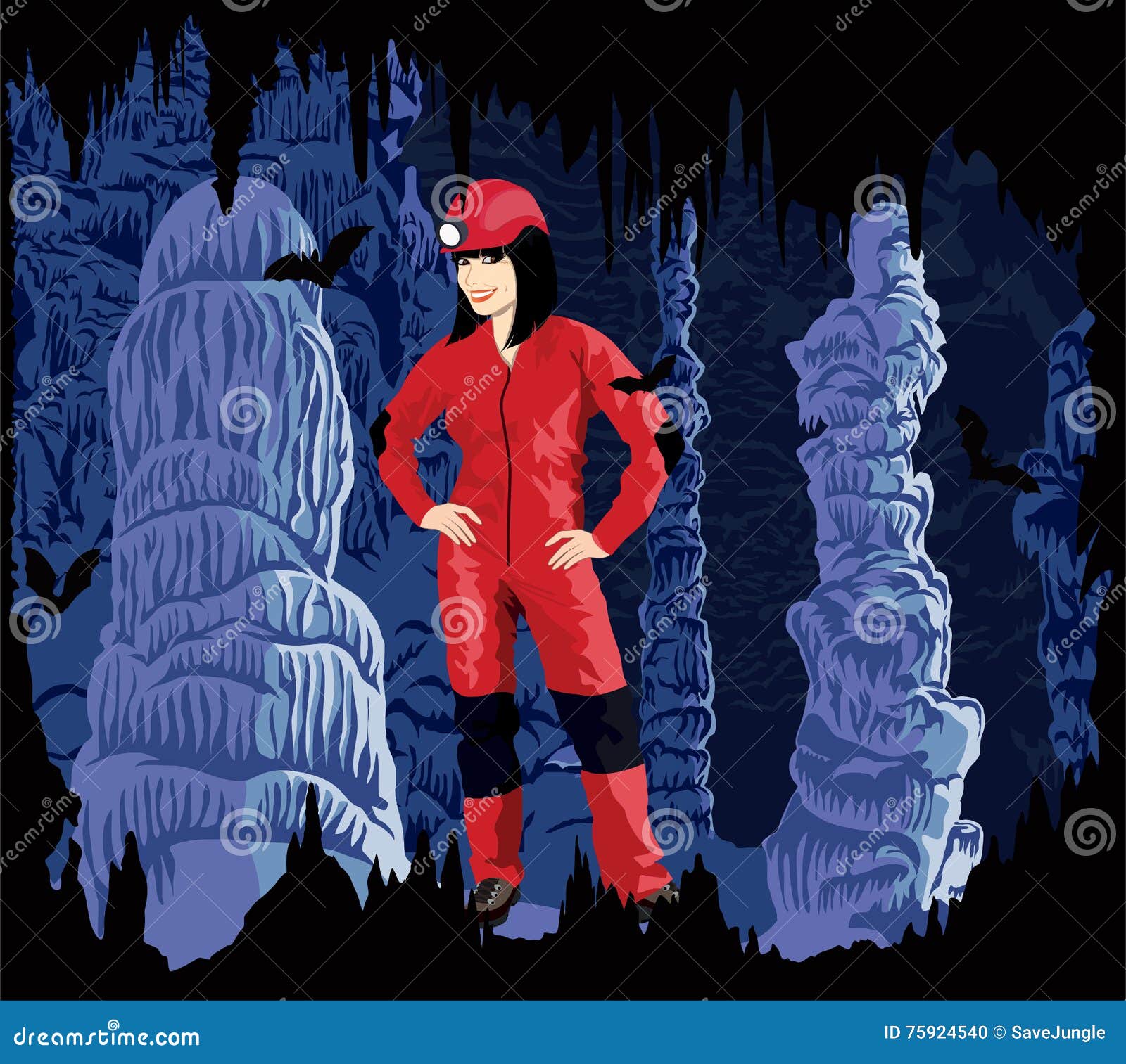 Stalactites And Stalagmites In A Cave. A Mnemonic Way To Remember The