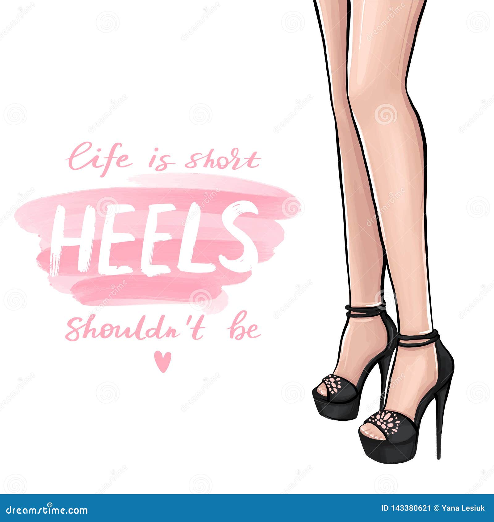 Vector Slim Legs Wearing Blue Jeans and Yellow High Heels Weekend Quote.  Glamour Illustration, Modern Poster, Saturday, Sunday Rel Stock Vector -  Illustration of happy, blog: 110740384