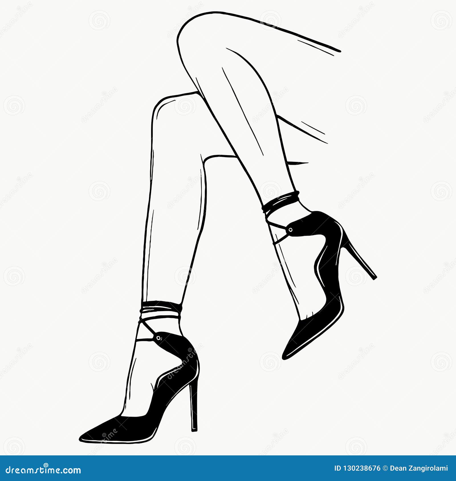 Vector girls in high heels. Fashion illustration. Female legs in shoes.  Cute design. Trendy picture in vogue style. Fashionable women. Stylish  ladies. Digital Art by Dean Zangirolami - Pixels