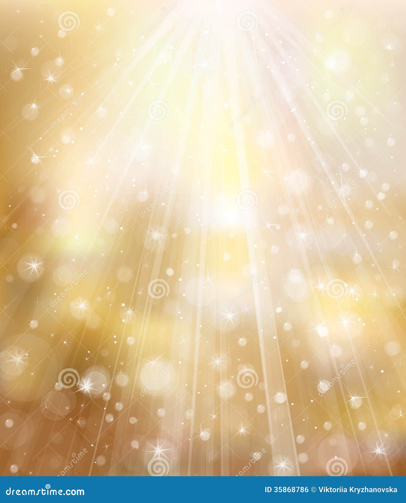 Vector Glitter Golden Background with Rays and Lig Stock Vector ...