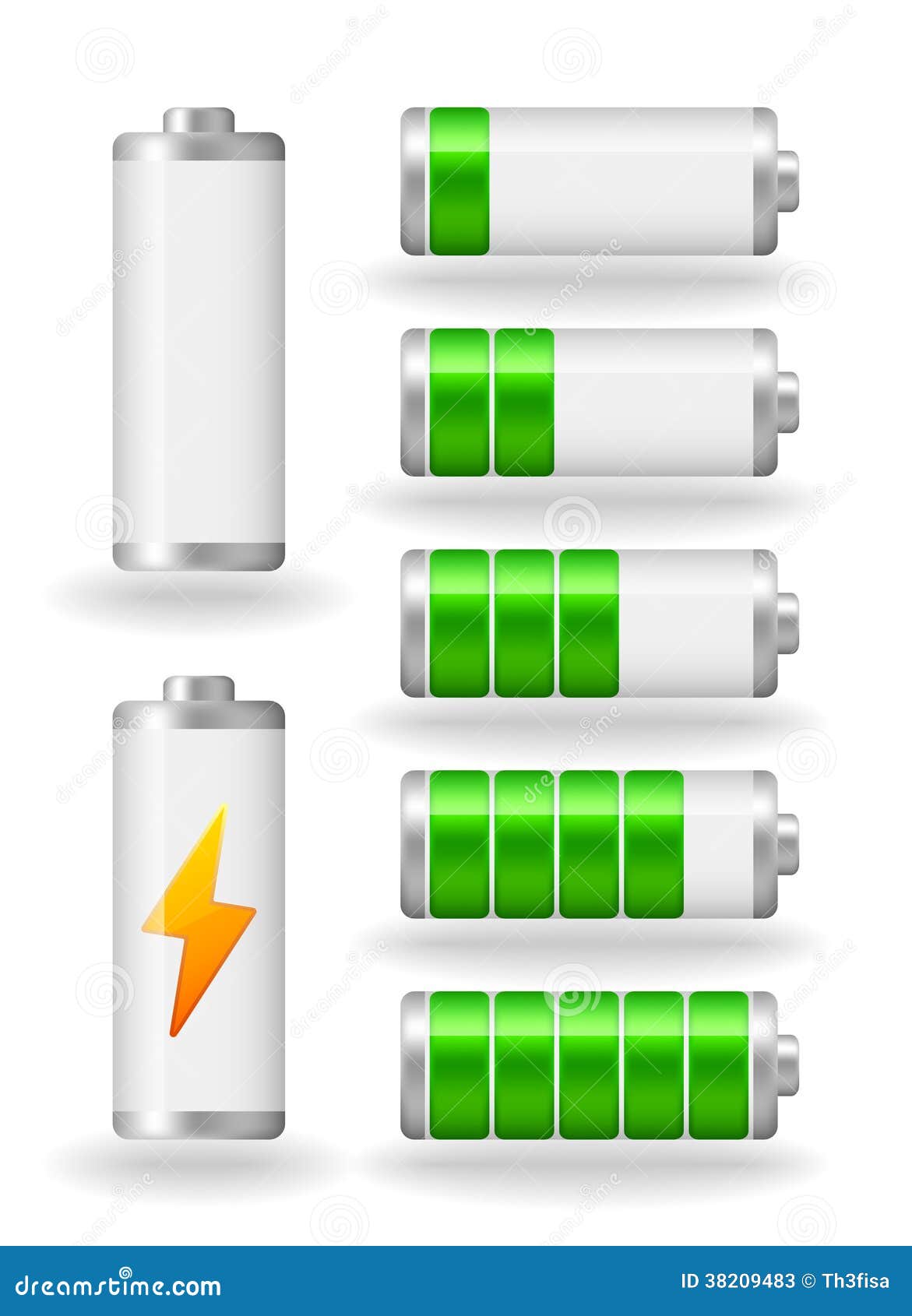  glossy battery fullness indicator