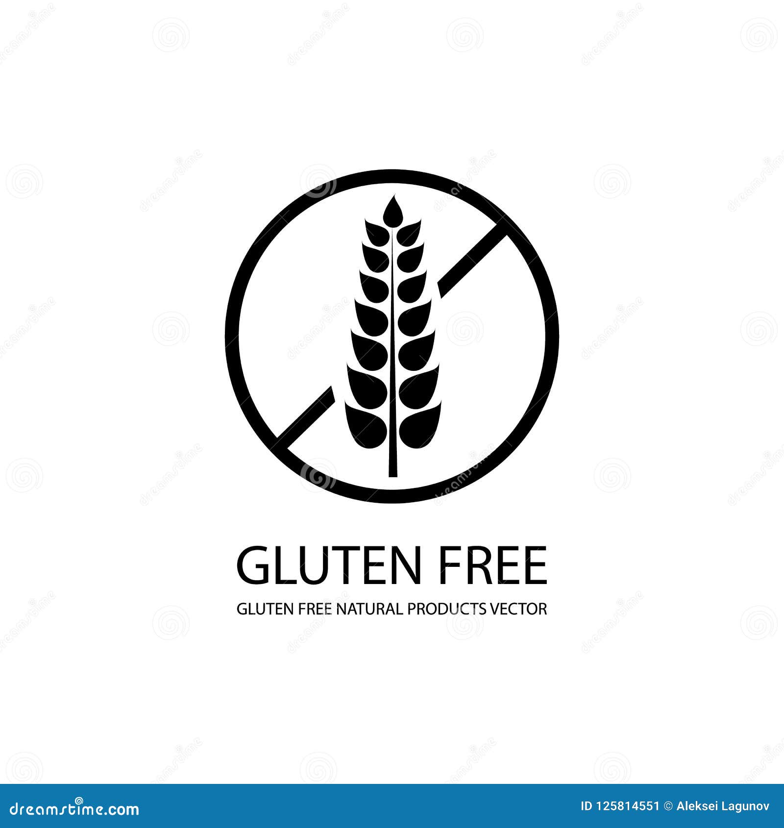 Download Vector Gluten Free Icon, Stamp Style Label, Black Lines. Stock Vector - Illustration of icon ...