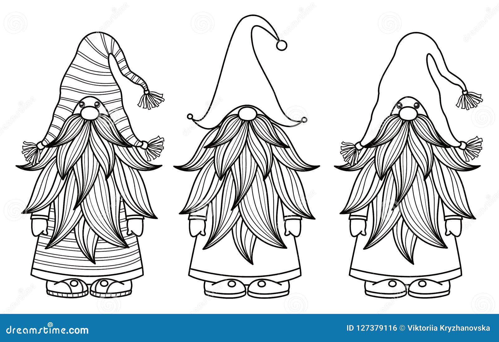 Download Vector Gnomes Cartoons, Black Silhouettes. Stock Vector - Illustration of christmas, male: 127379116