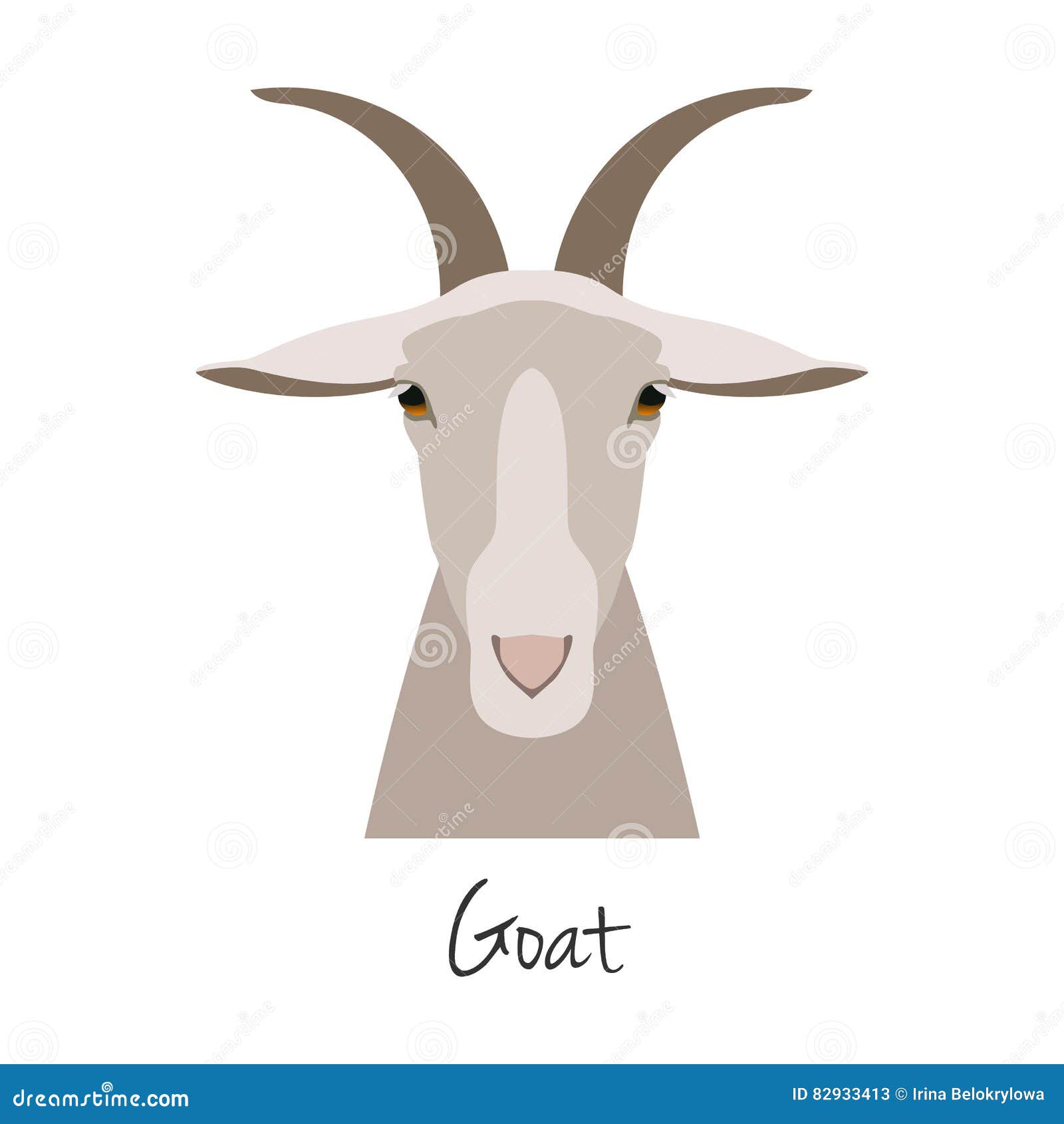 billy goat head cartoon