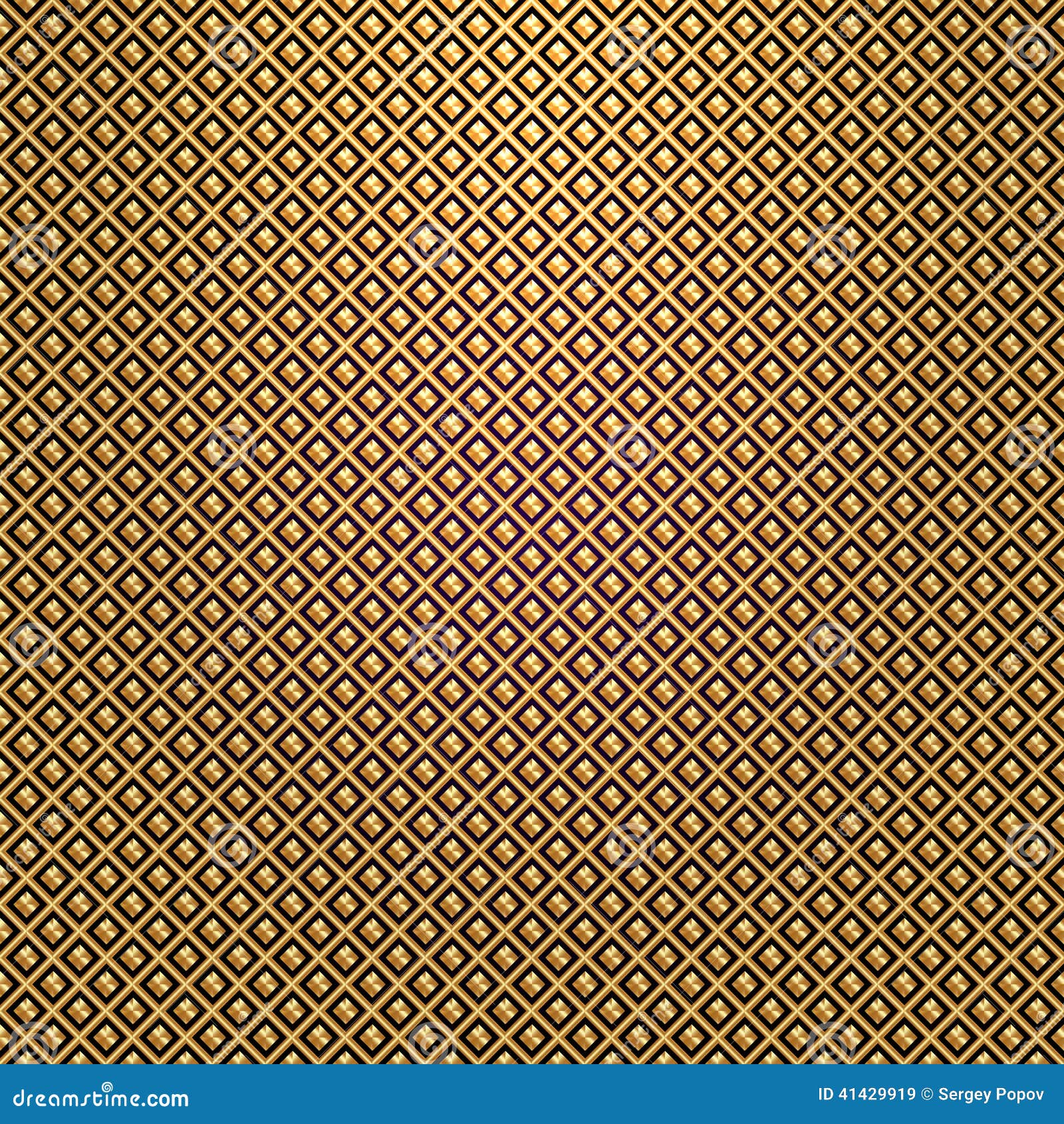 Vector Gold Lattice on Black Background Stock Vector Illustration of