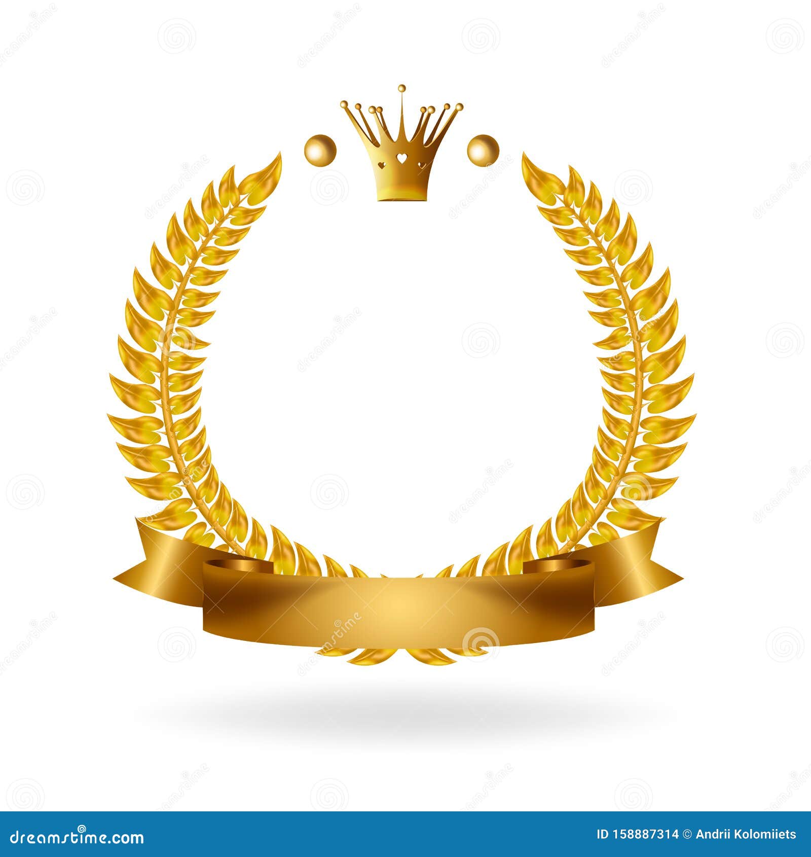 gold ribbon award vector