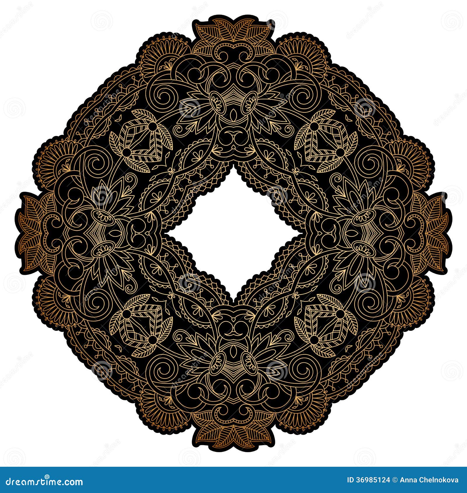 Vector gold ornament. stock vector. Illustration of golden - 36985124