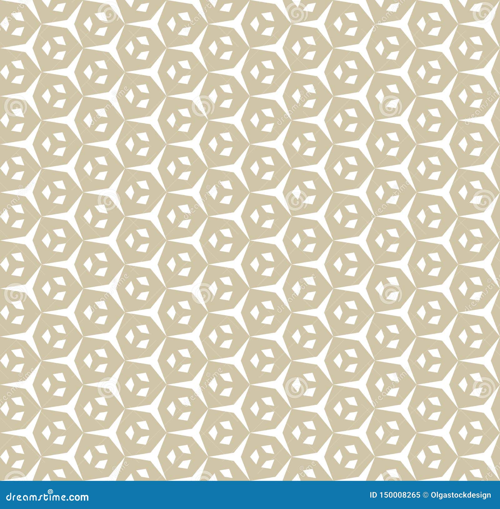 Vector Golden Geometric Seamless Pattern With Small Diamond Shapes