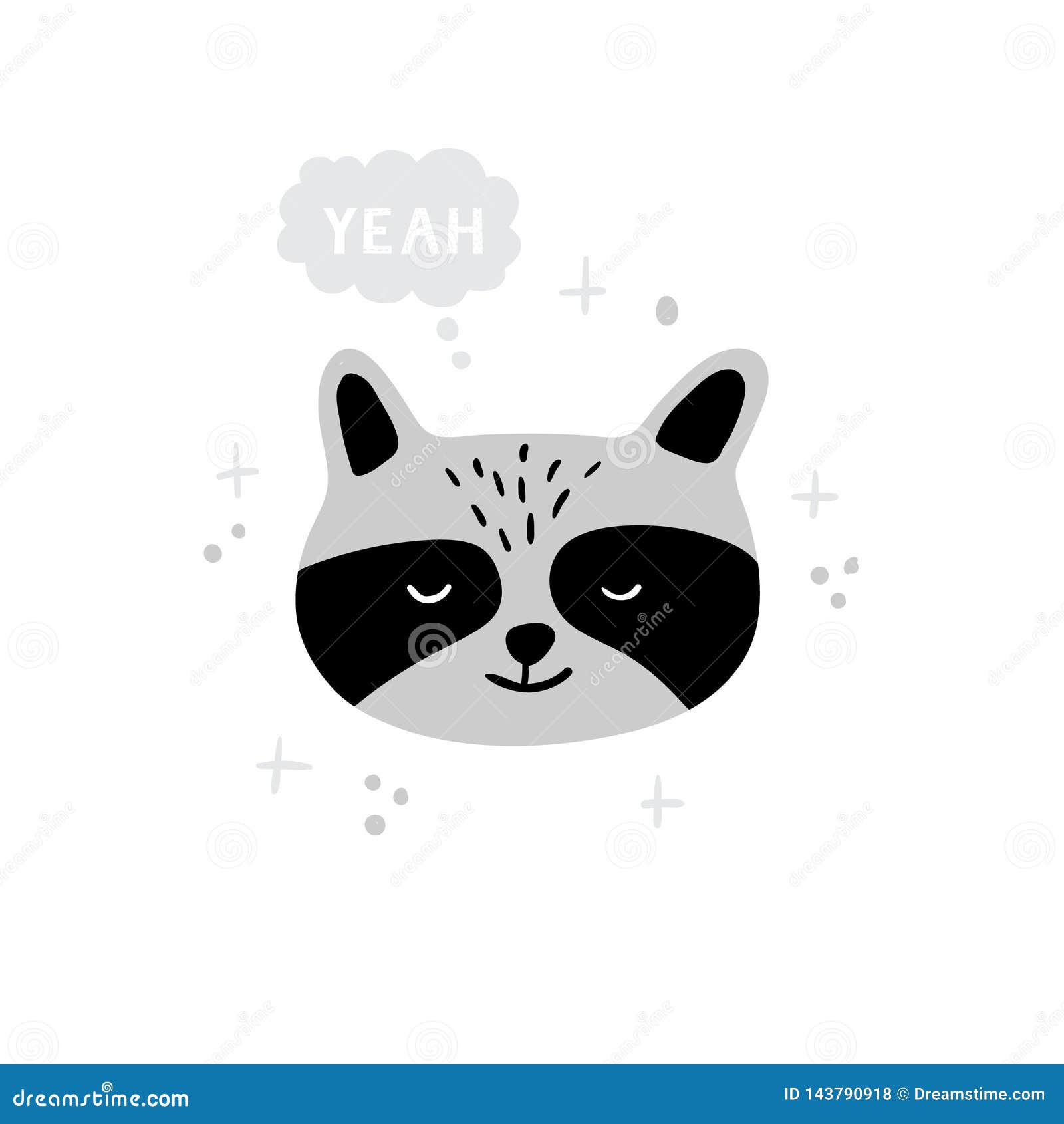 Funny Raccoon Face. Hand-drawn Cartoon Illustration with Text. Stock Vector - Illustration of face, motivation: 143790918 Funny Raccoon Face. Hand-drawn Cartoon Illustration with Text. Stock Vector - Illustration of face, motivation: 143790918