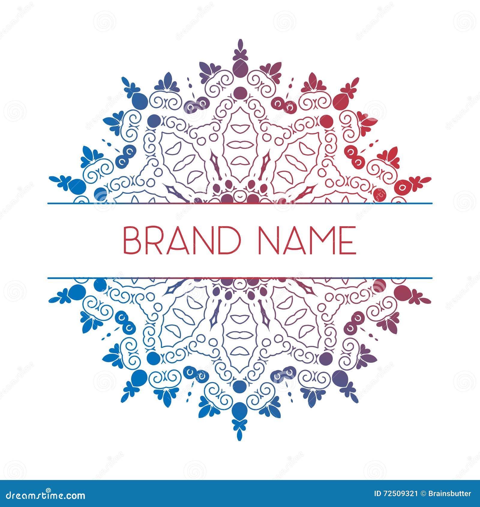 Vector Gradient Logo. Geometric Mandala for Business Card, Invitations