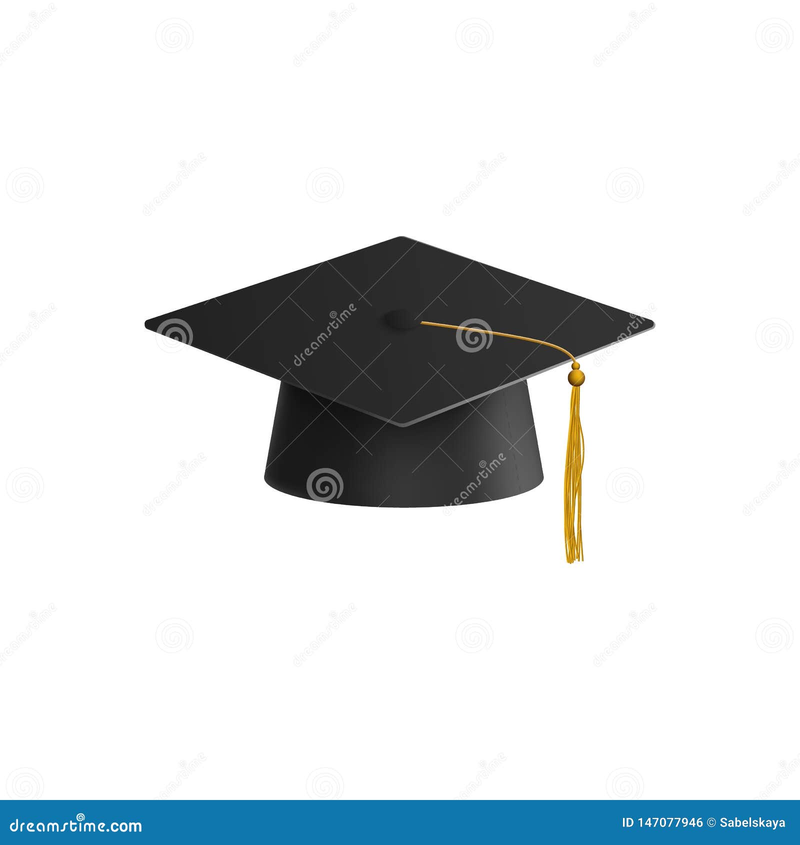 Vector Graduation Cap Tassel Symbol of Education Stock Vector ...