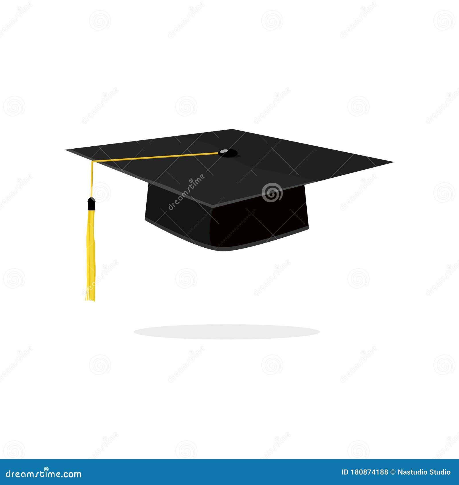 Vector Graduation Hat and Education on White Background Eps Stock ...