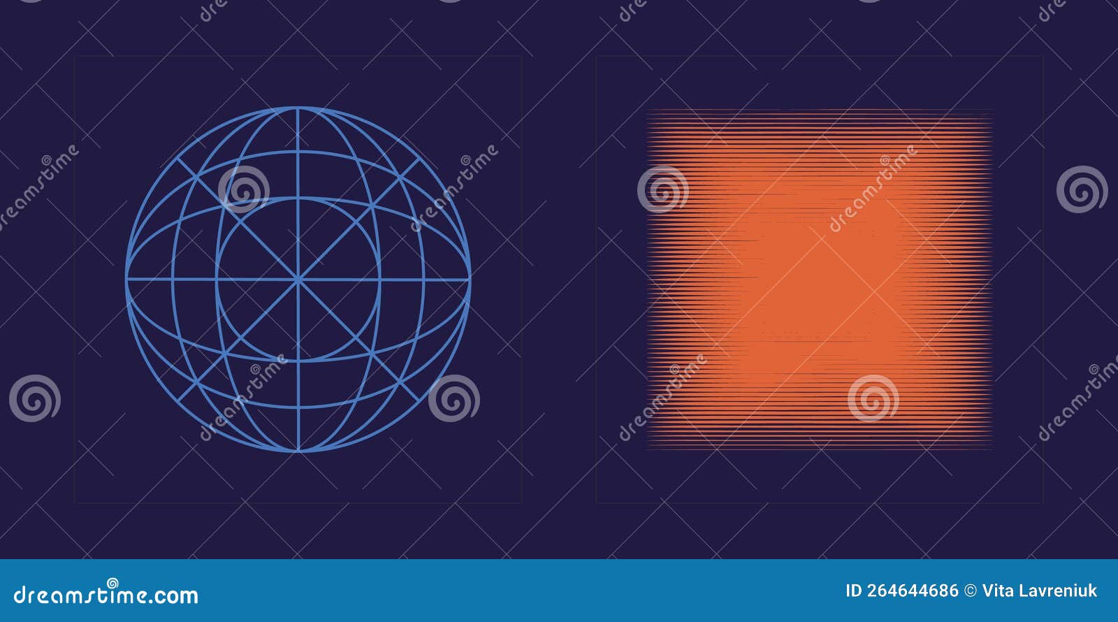 Vector Graphic Assets Set. Extraordinary Graphic Assets. Modern