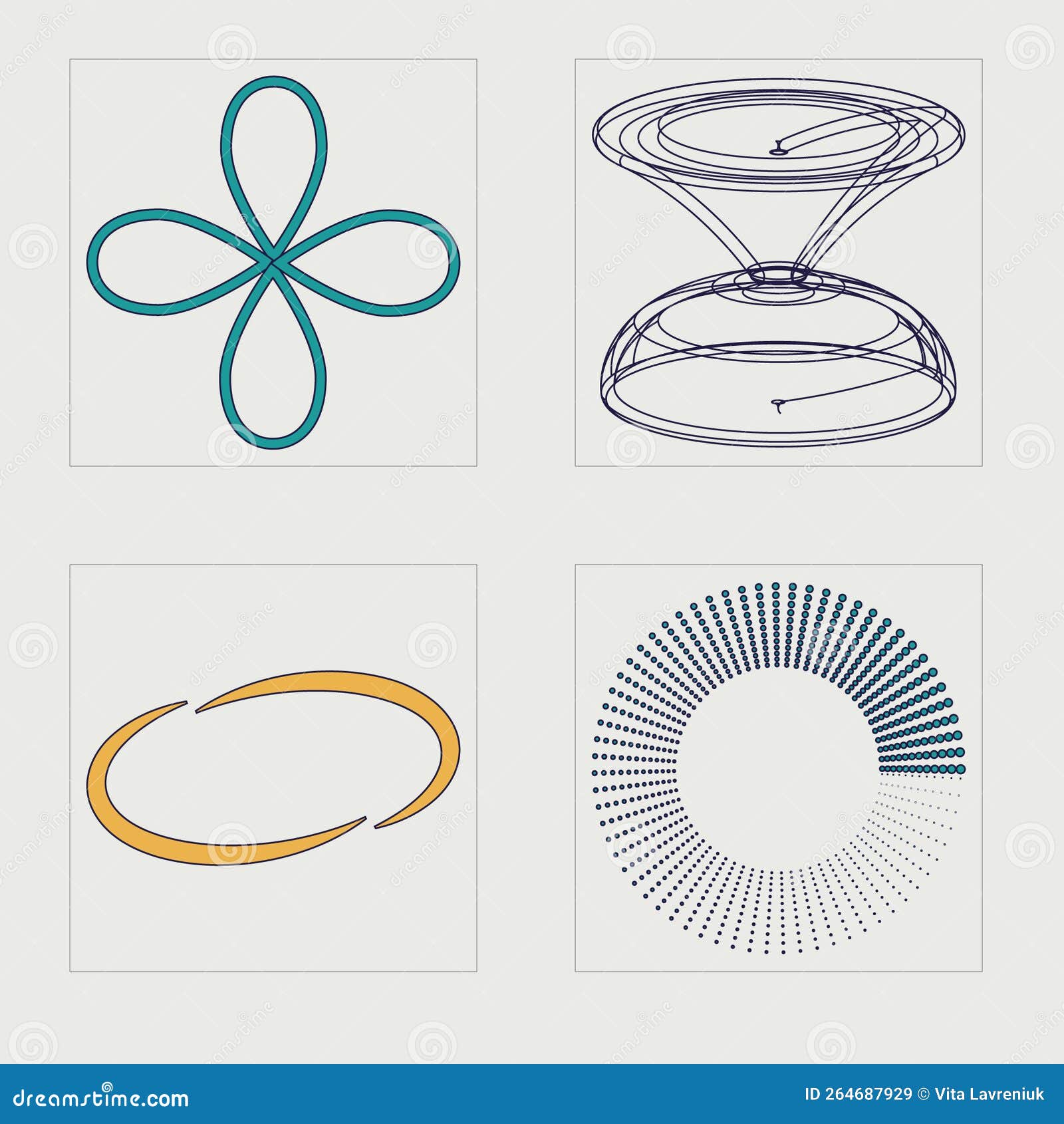 Vector Graphic Assets Set. Extraordinary Graphic Assets. Modern