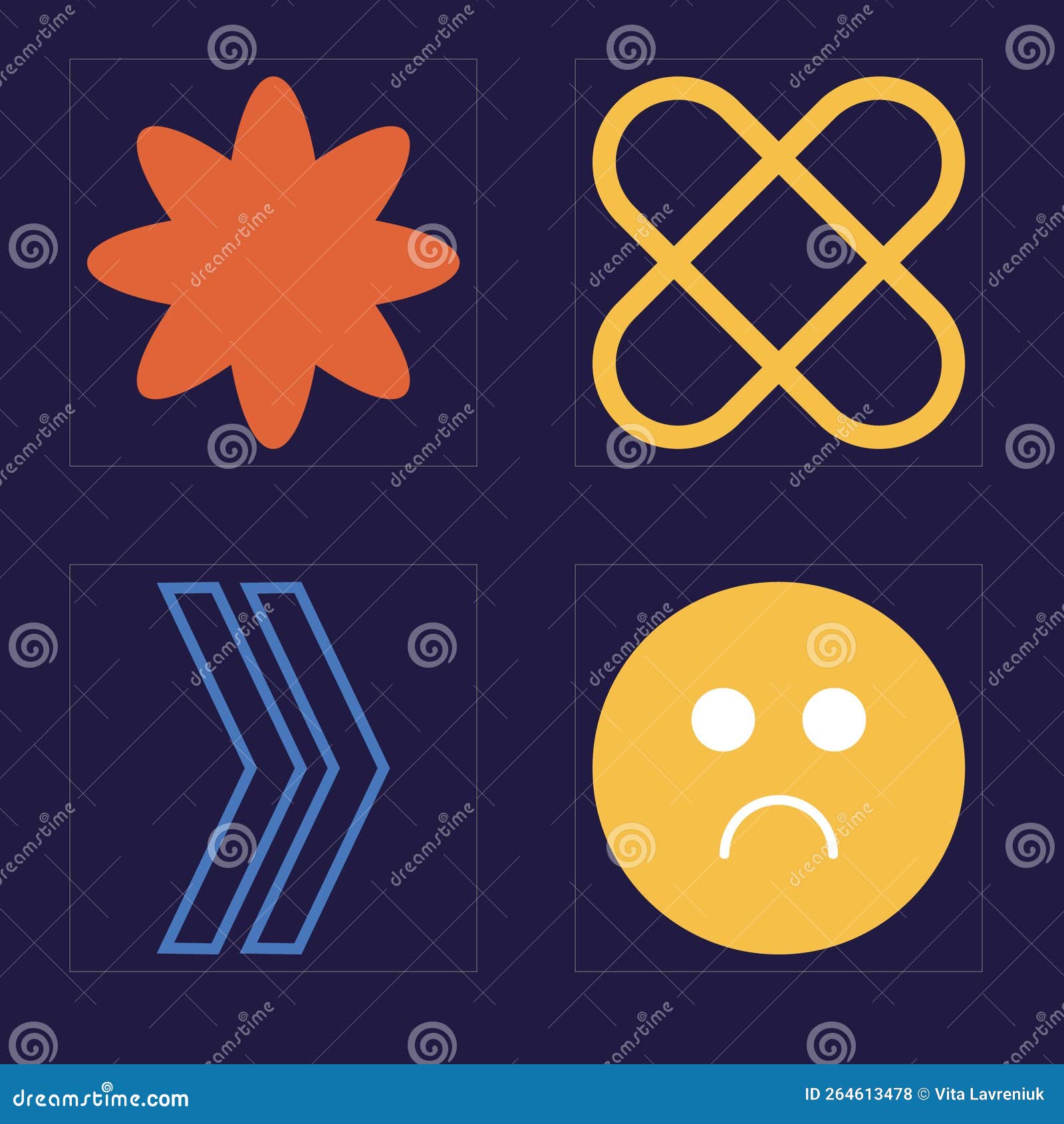  graphic assets set. large set of retro objects for . s for graphic decoration.