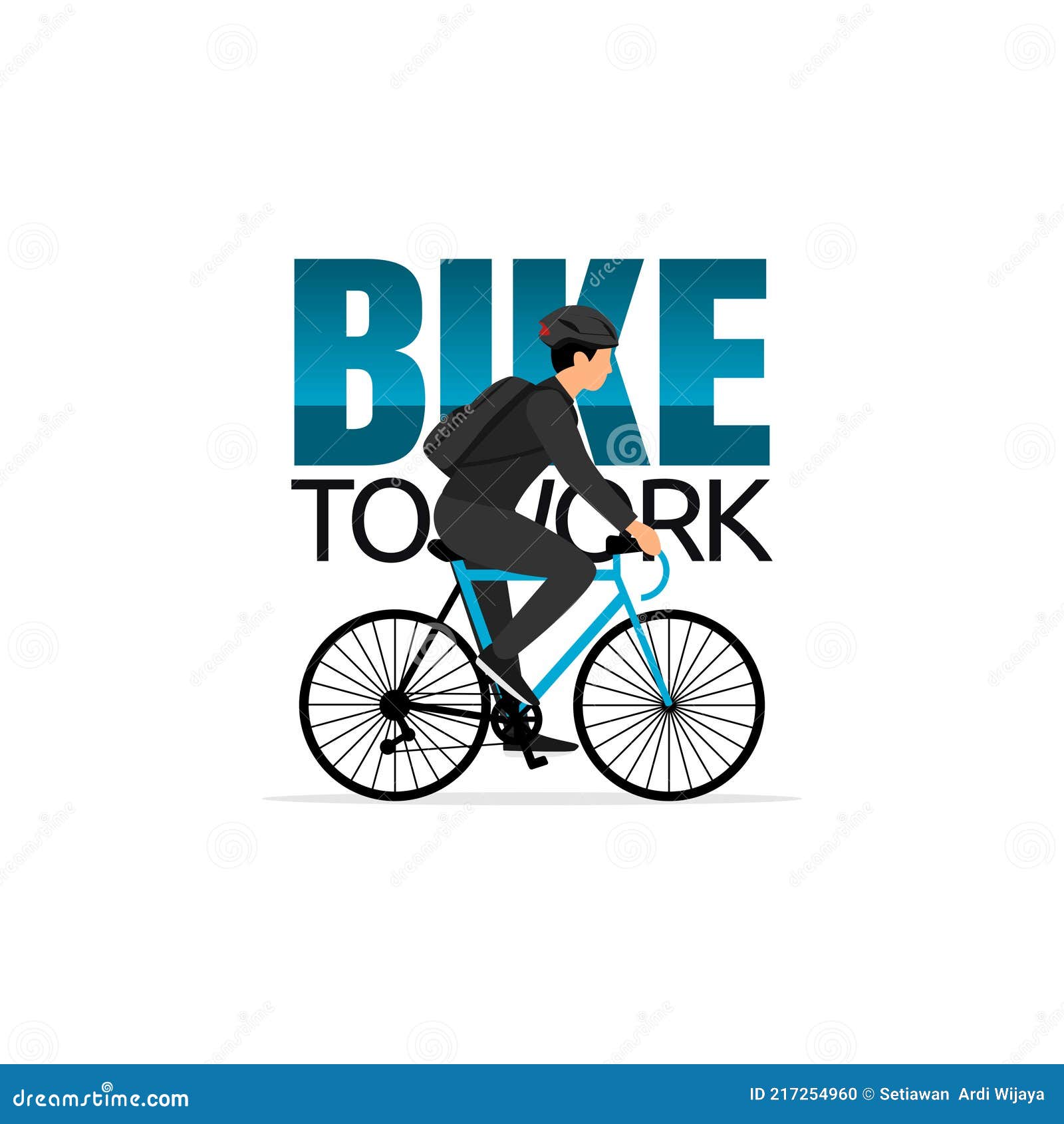 Bike to work Royalty Free Vector Image - VectorStock