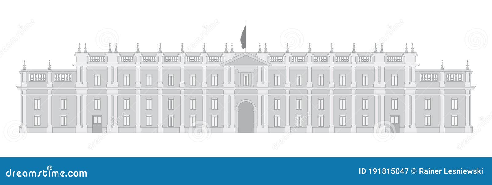  graphic of the chilean presidential palace la moneda in santiago