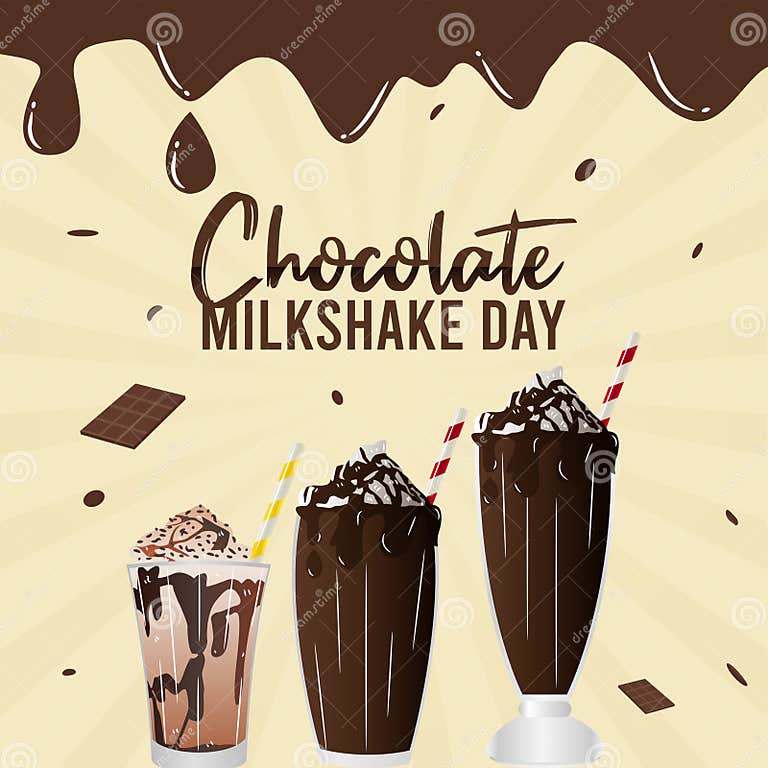 Vector Graphic for Chocolate Milkshake Day Good for National Chocolate