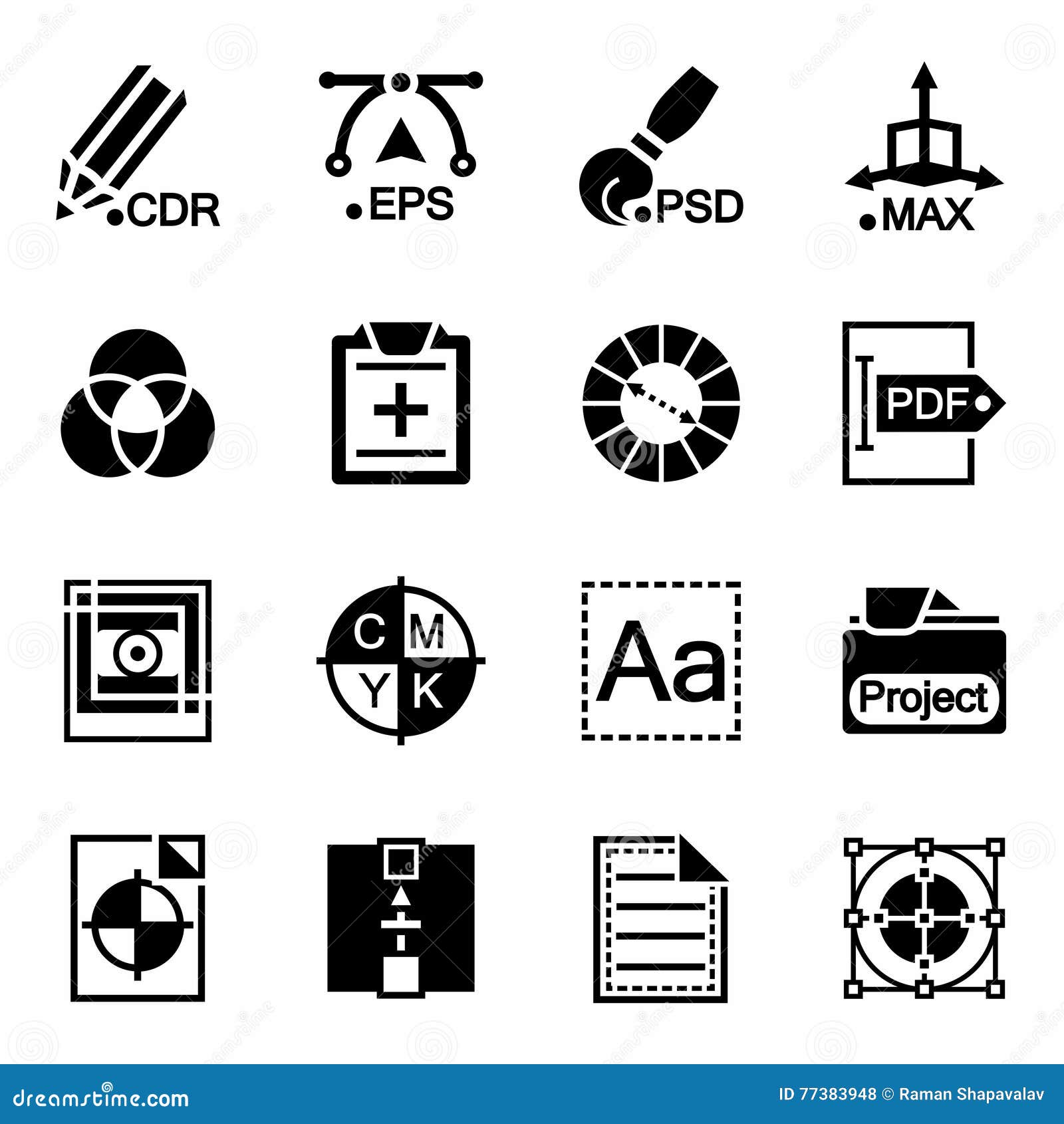 Vector Graphic Design Icon Set Stock Vector - Illustration of vector