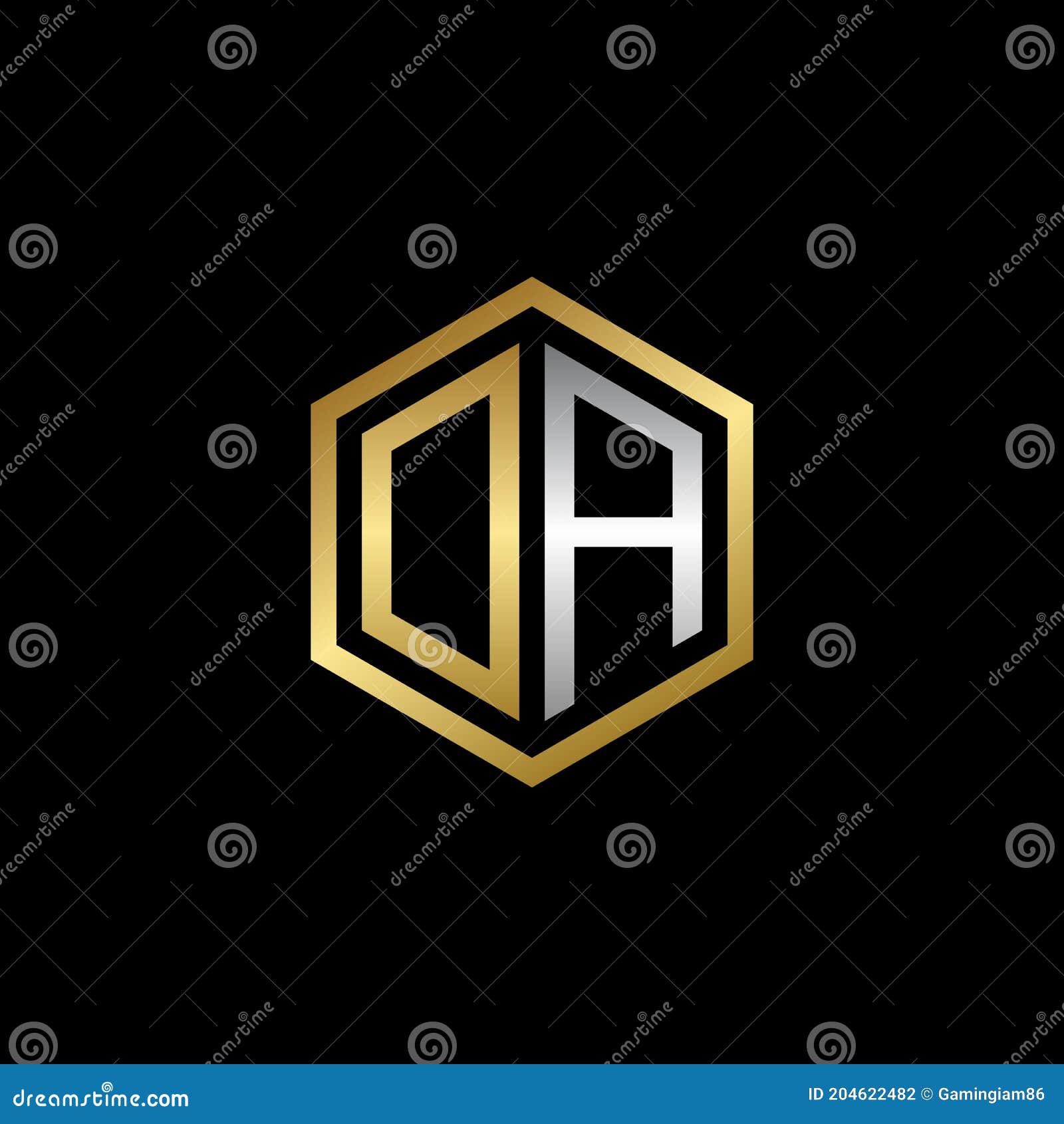 Vector Graphic Initials Letter DA Logo Design Template Stock Vector ...