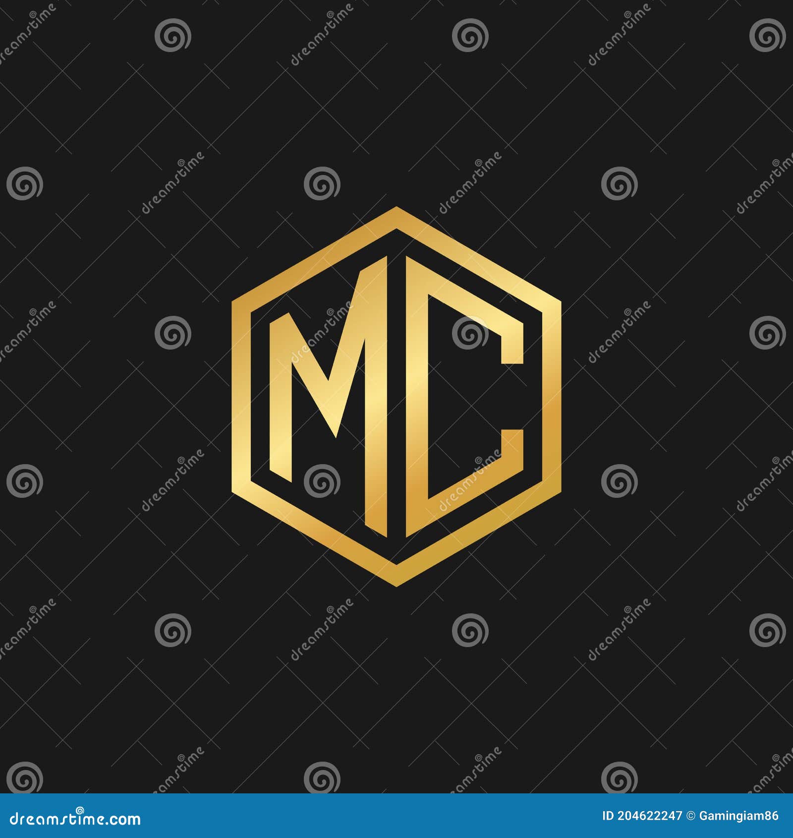 Vector Graphic Initials Letter MC Logo Design Template Stock ...