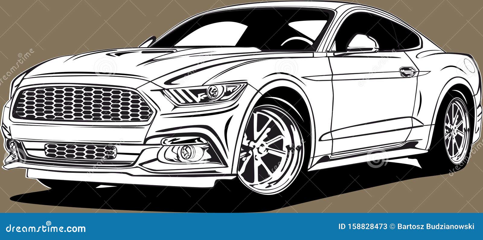 How to draw a car Ford Mustang GT  Drawing Ford Mustang stepbystep for  beginners  YouTube