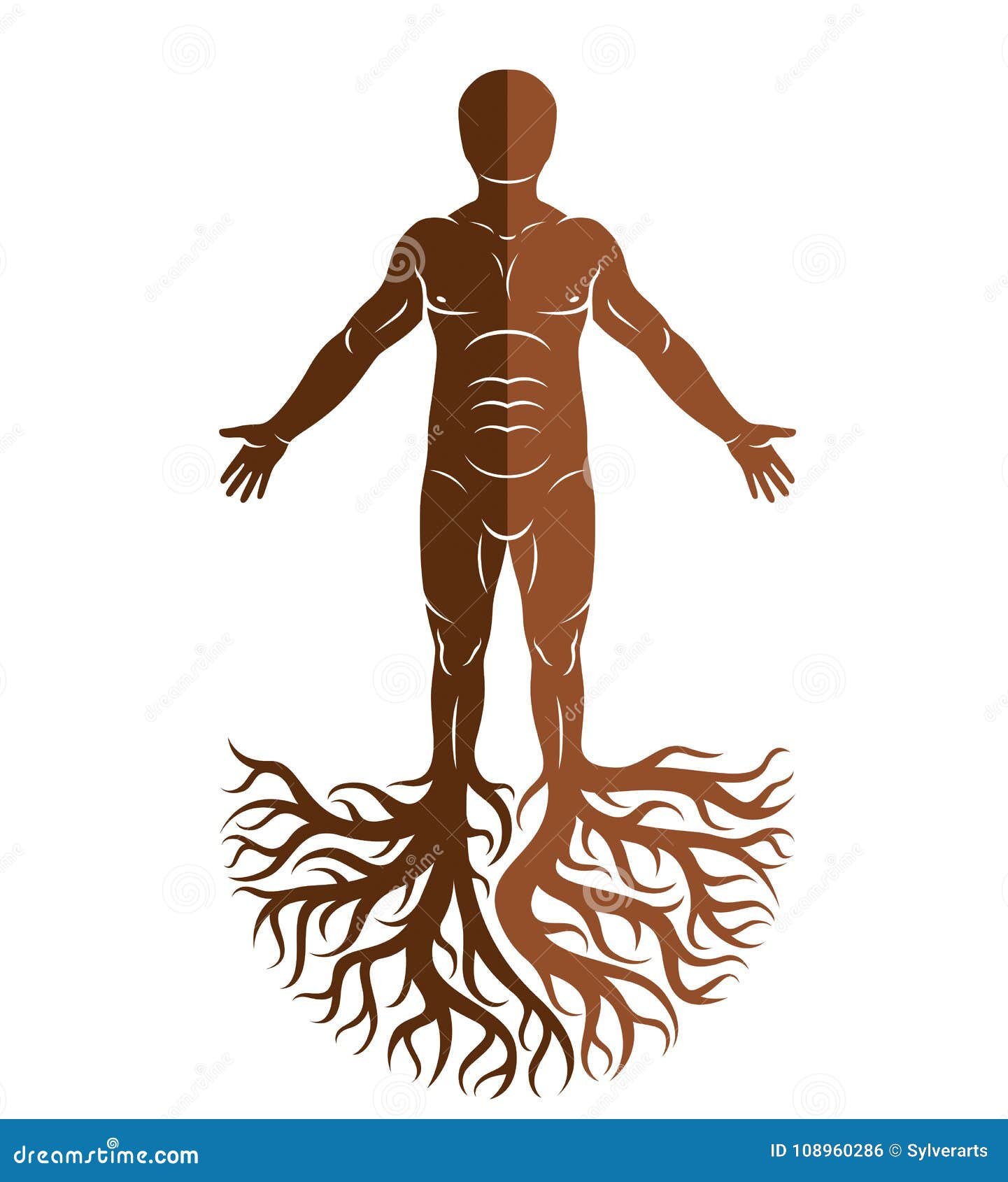 Сотворить корень. Человек дерево вектор. Рисунки человек и дерево абстракт. Силуэт тела и внутри листики.