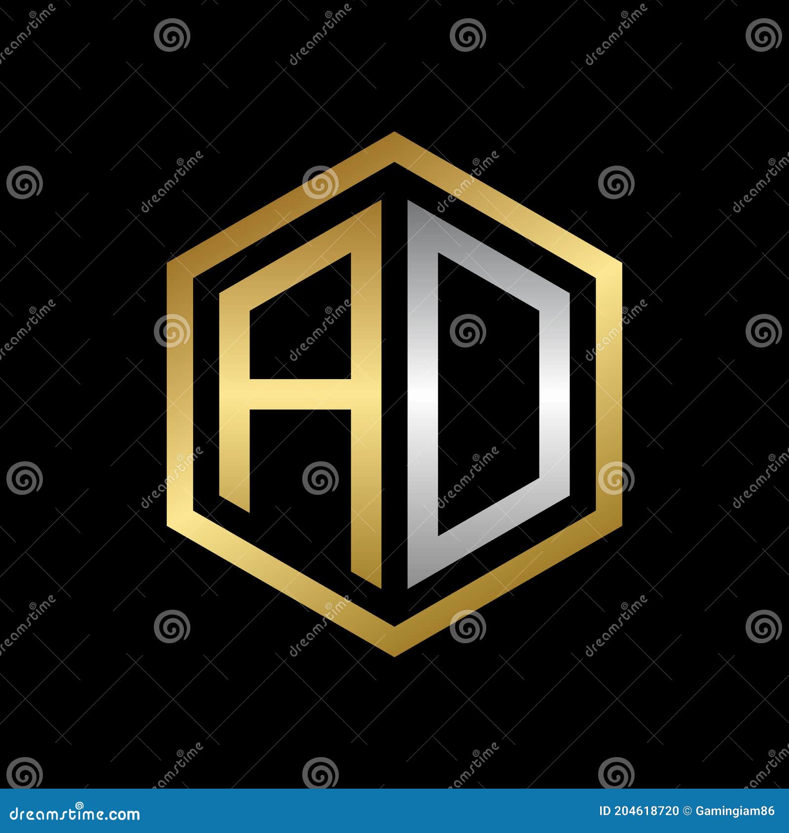 Vector Graphic Initials Letter AD Logo Design Template Stock Vector ...