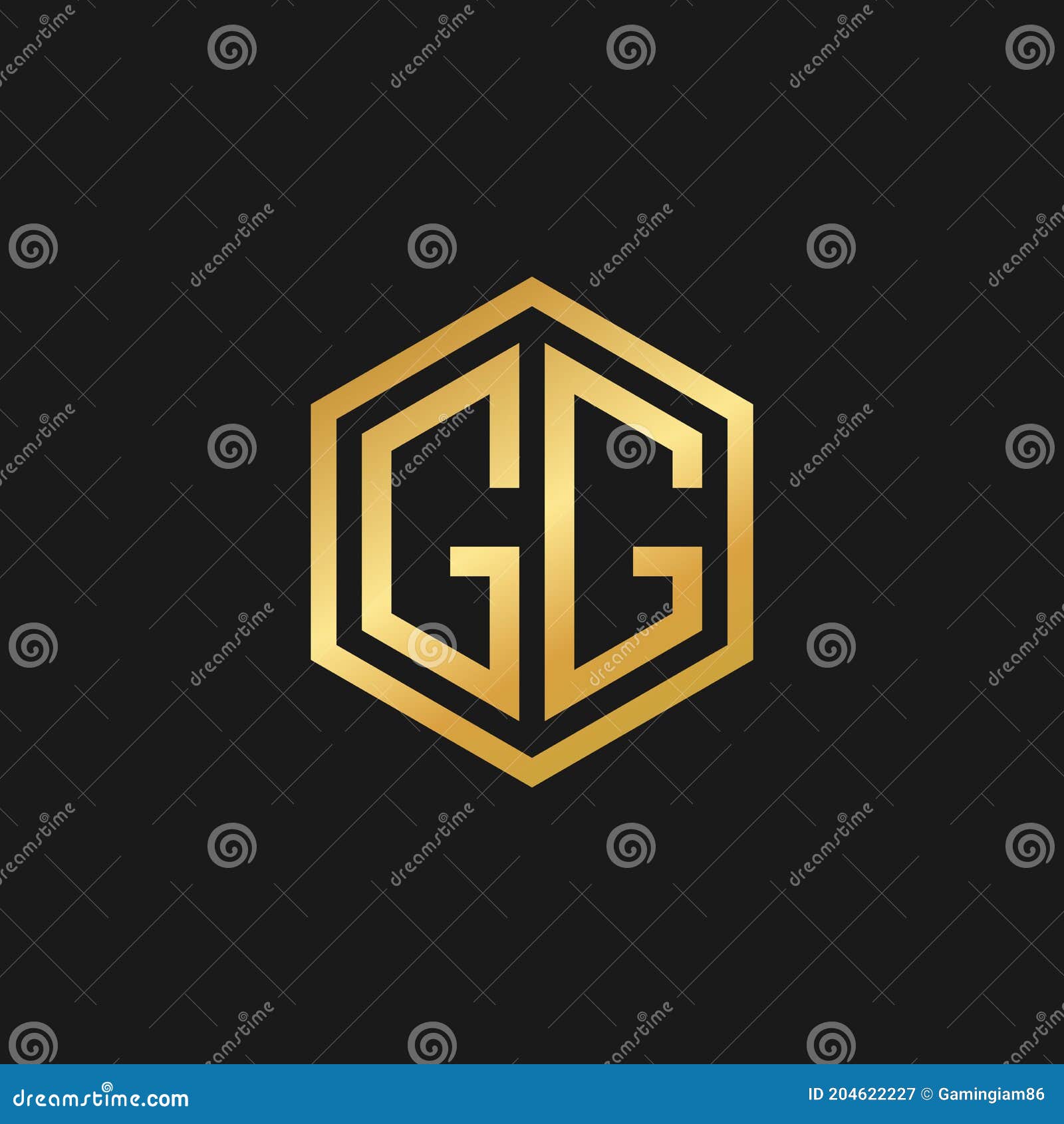  graphic initials letter gg logo  template