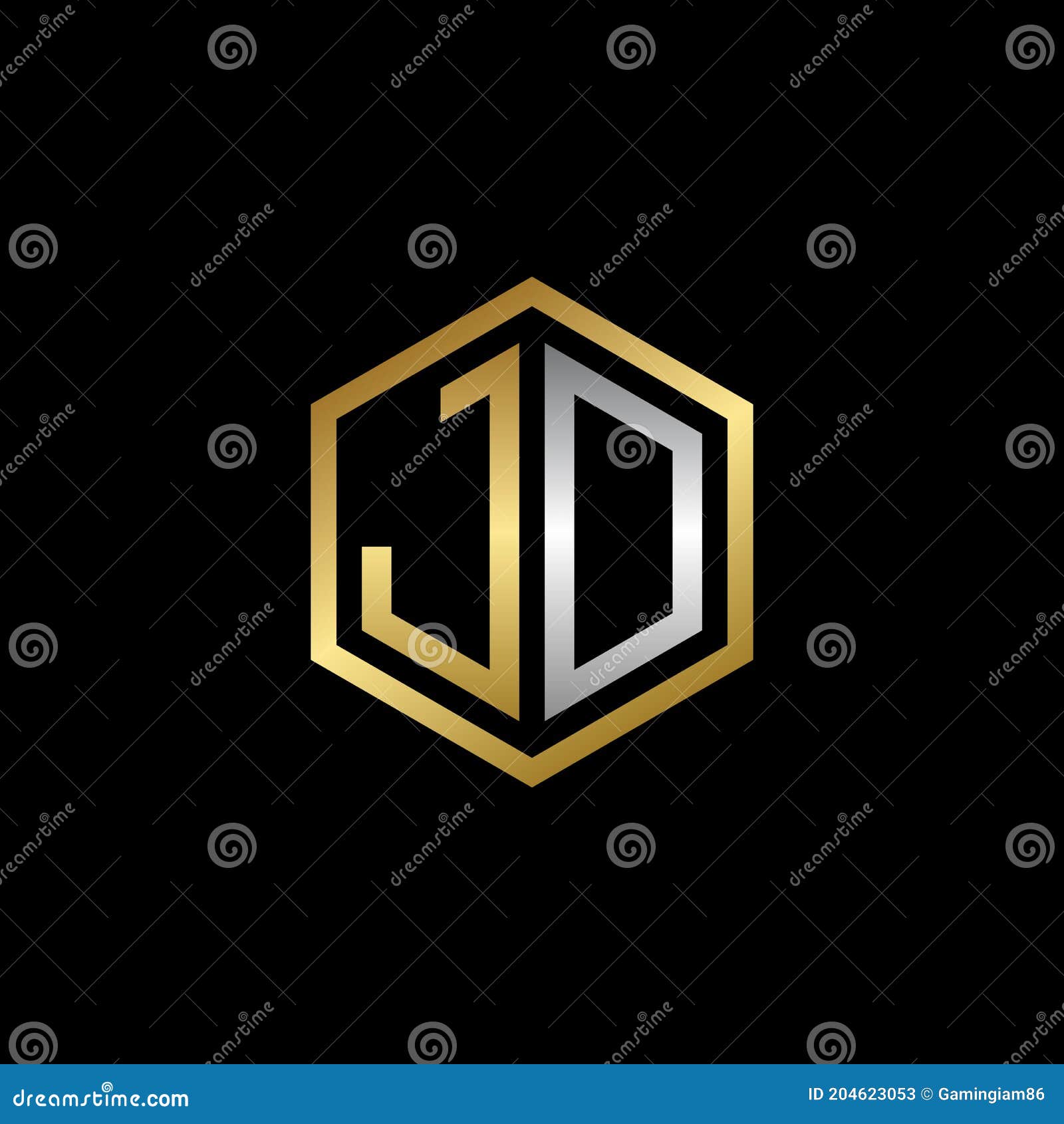  graphic initials letter jd logo  template